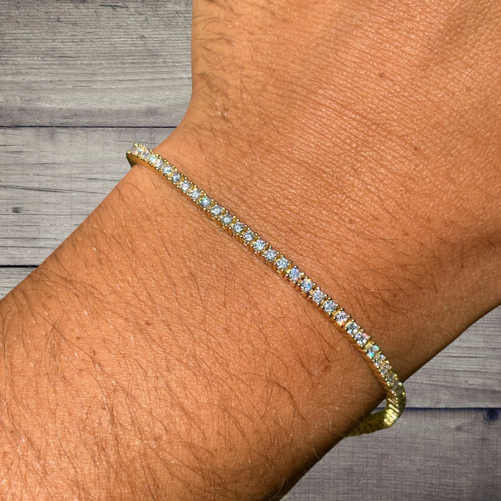 925 Sterling Silver 2mm Tennis Bracelet - CZ Or Moissanite - Image 18