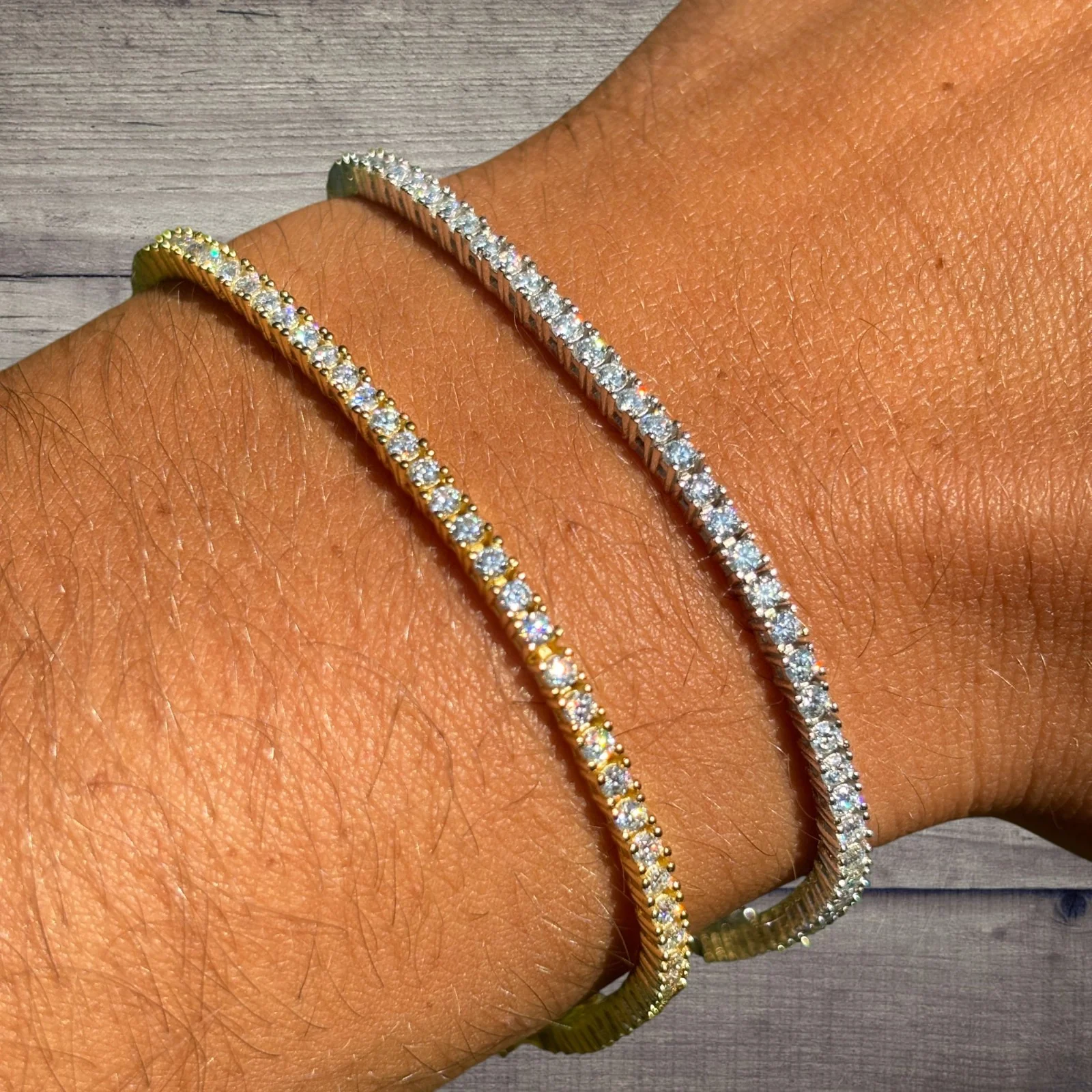 925 Sterling Silver 2mm Tennis Bracelet - CZ Or Moissanite - Image 3