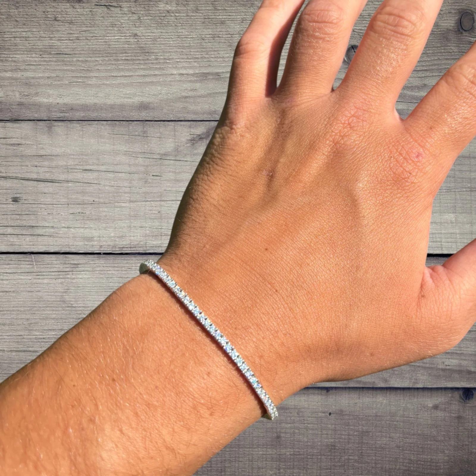 925 Sterling Silver 2mm Tennis Bracelet - CZ Or Moissanite - Image 7