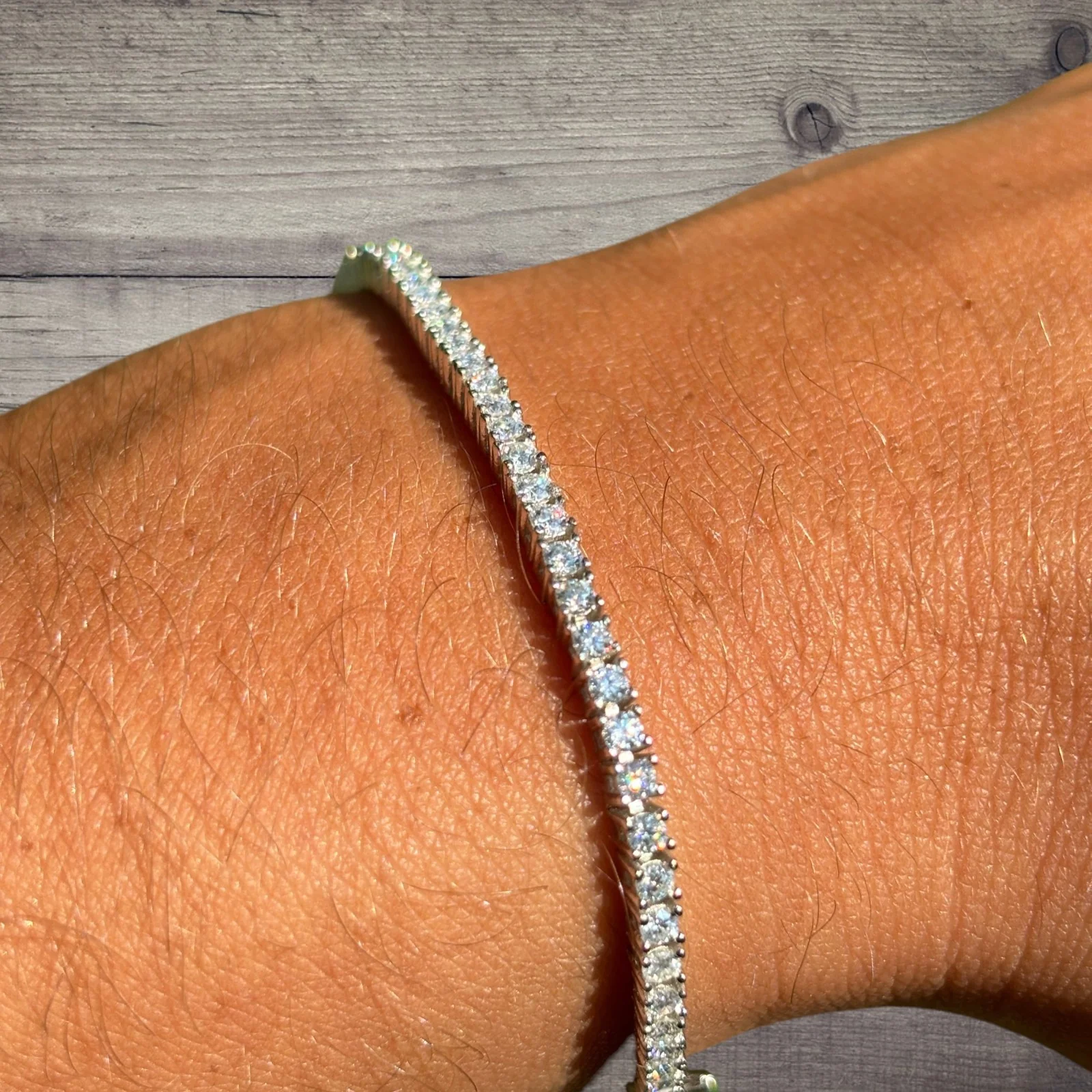 925 Sterling Silver 2mm Tennis Bracelet - CZ Or Moissanite - Image 8