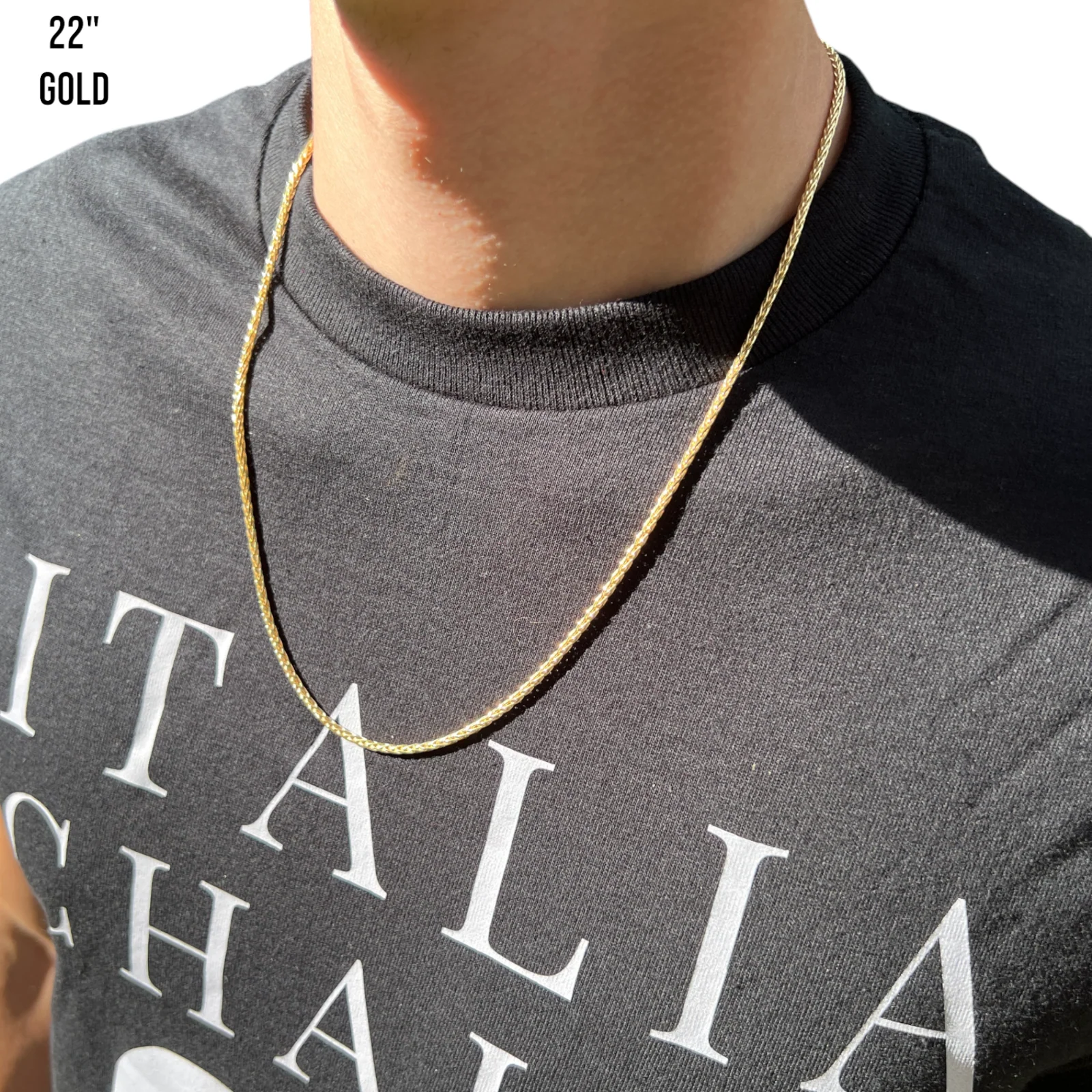 925 Sterling Silver 2mm Wheat Chain Necklace - Image 16