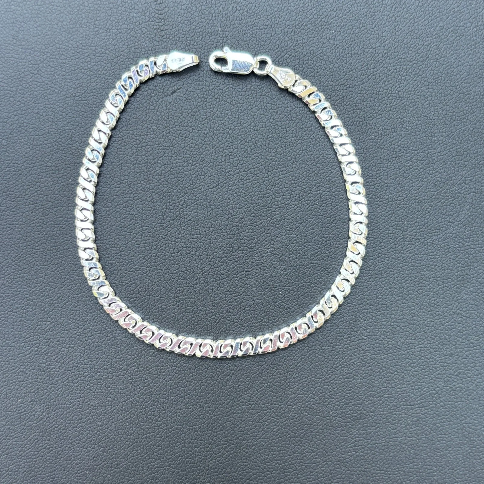 925 Sterling Silver 3.5mm Dollar Link Bracelet - Image 10