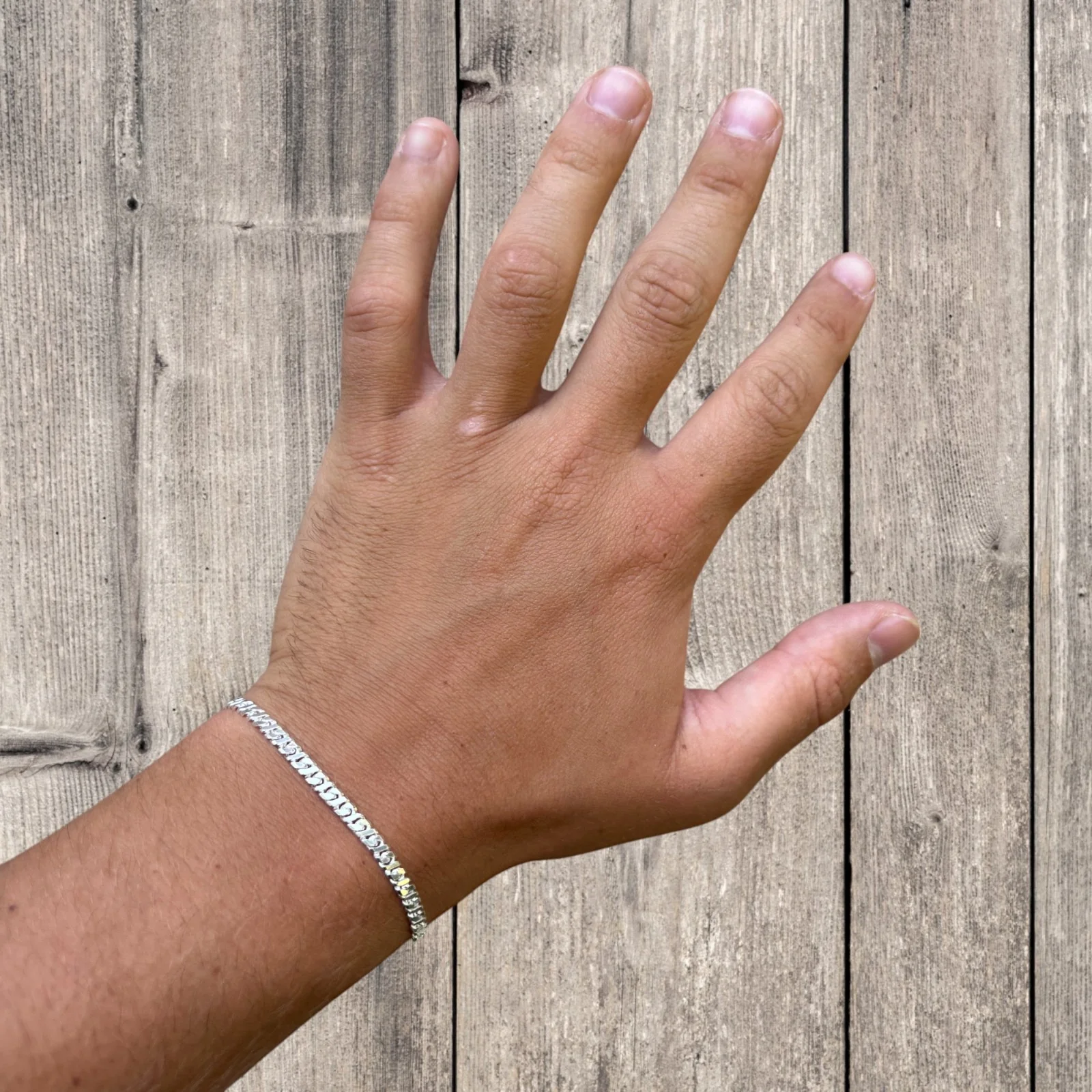 925 Sterling Silver 3.5mm Dollar Link Bracelet - Image 12