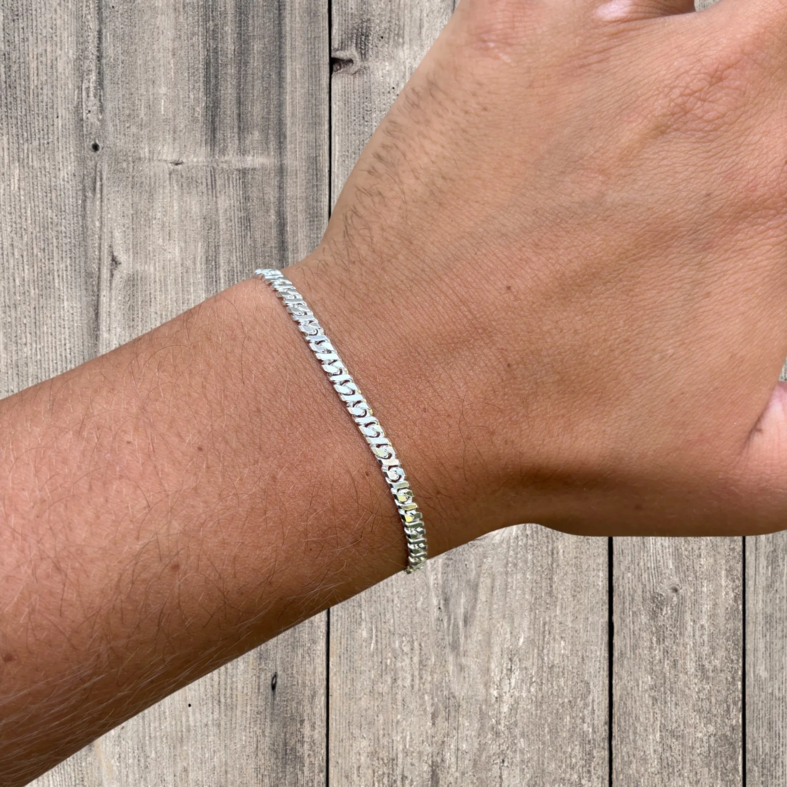 925 Sterling Silver 3.5mm Dollar Link Bracelet - Image 13