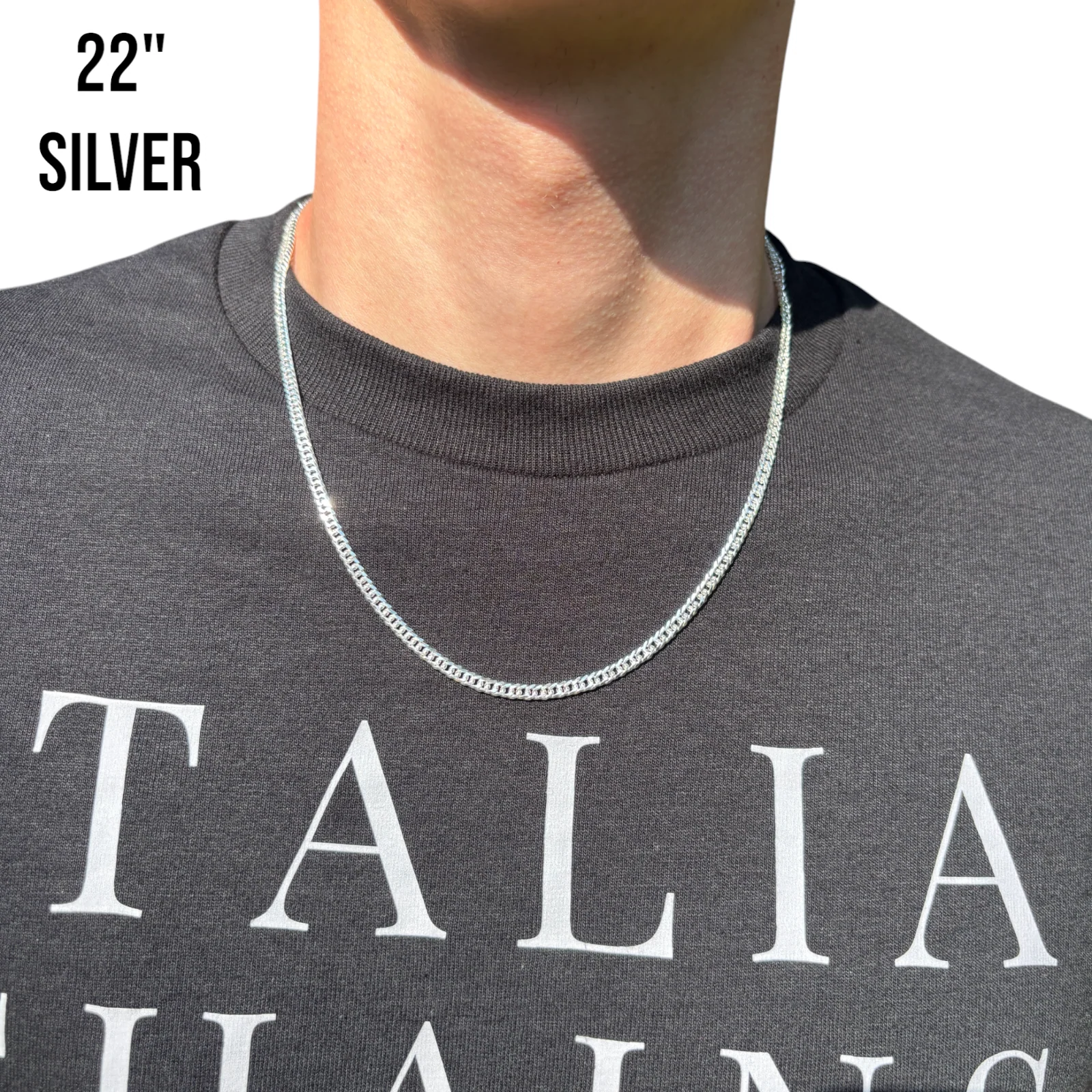 925 Sterling Silver 3.5mm Double Curb Chain Necklace - Image 10