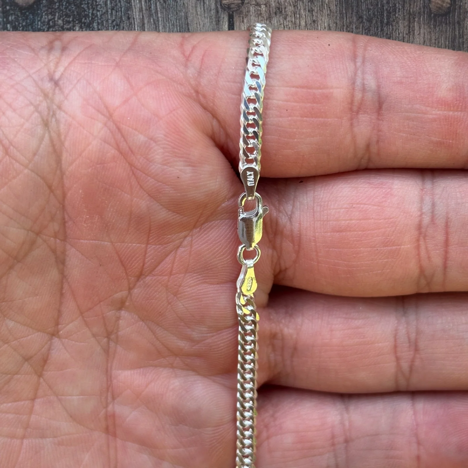 925 Sterling Silver 3.5mm Double Curb Chain Necklace - Image 4