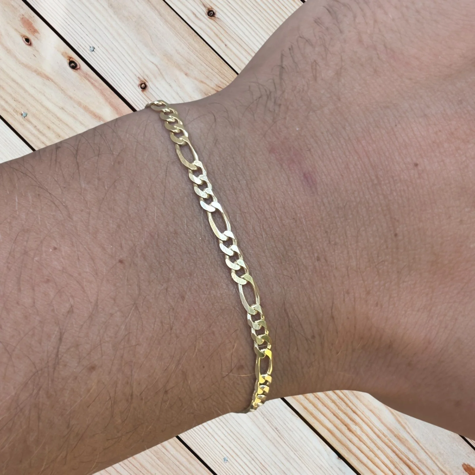 925 Sterling Silver 3.5mm Figaro Bracelet - Image 19
