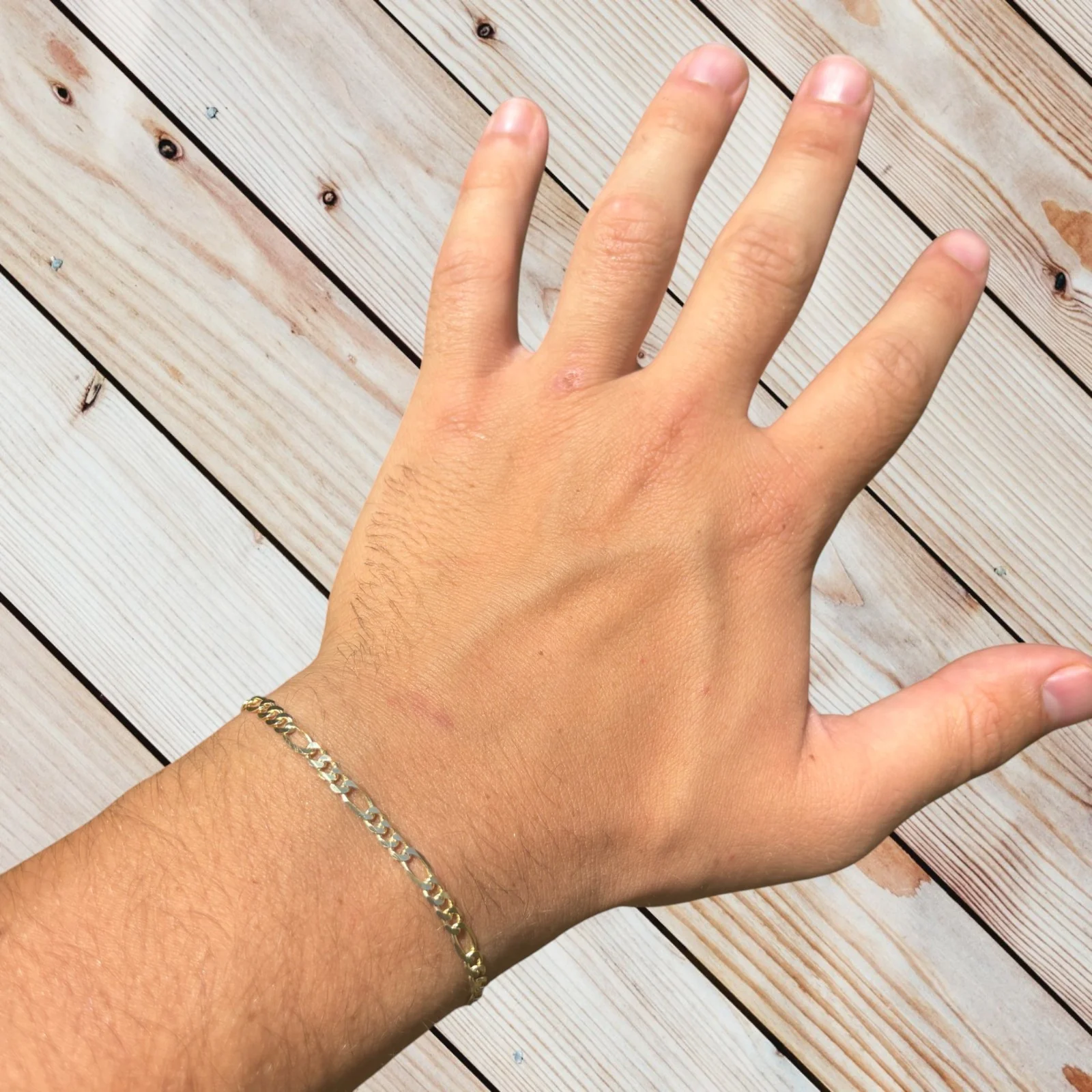 925 Sterling Silver 3.5mm Figaro Bracelet - Image 23