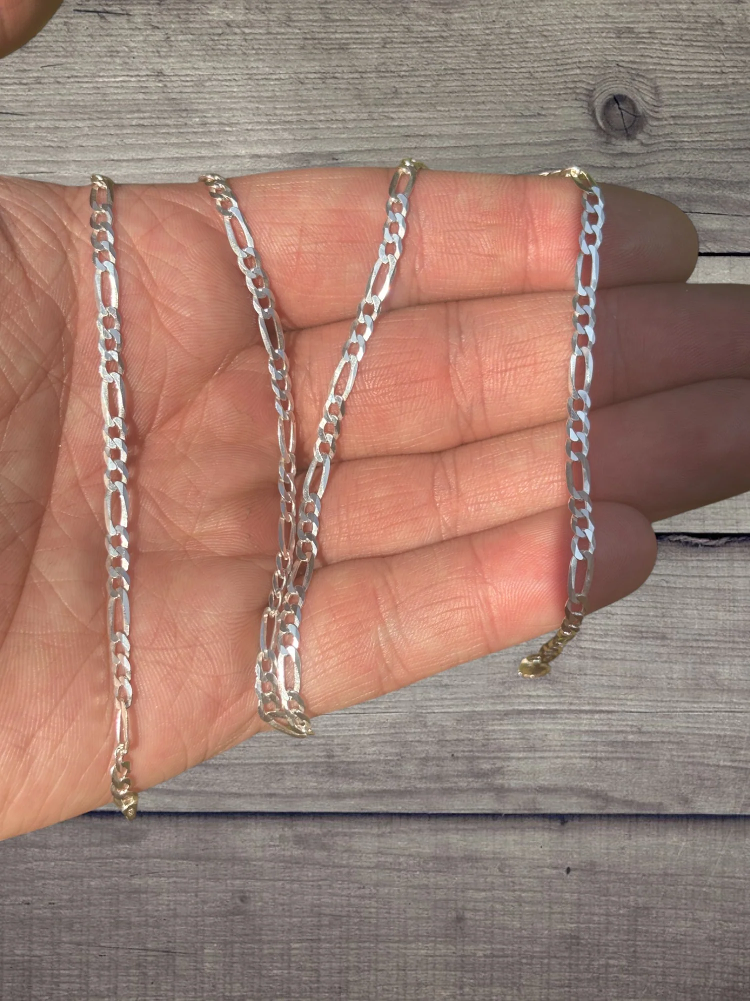 925 Sterling Silver 3.5mm Figaro Chain Necklace - Image 4