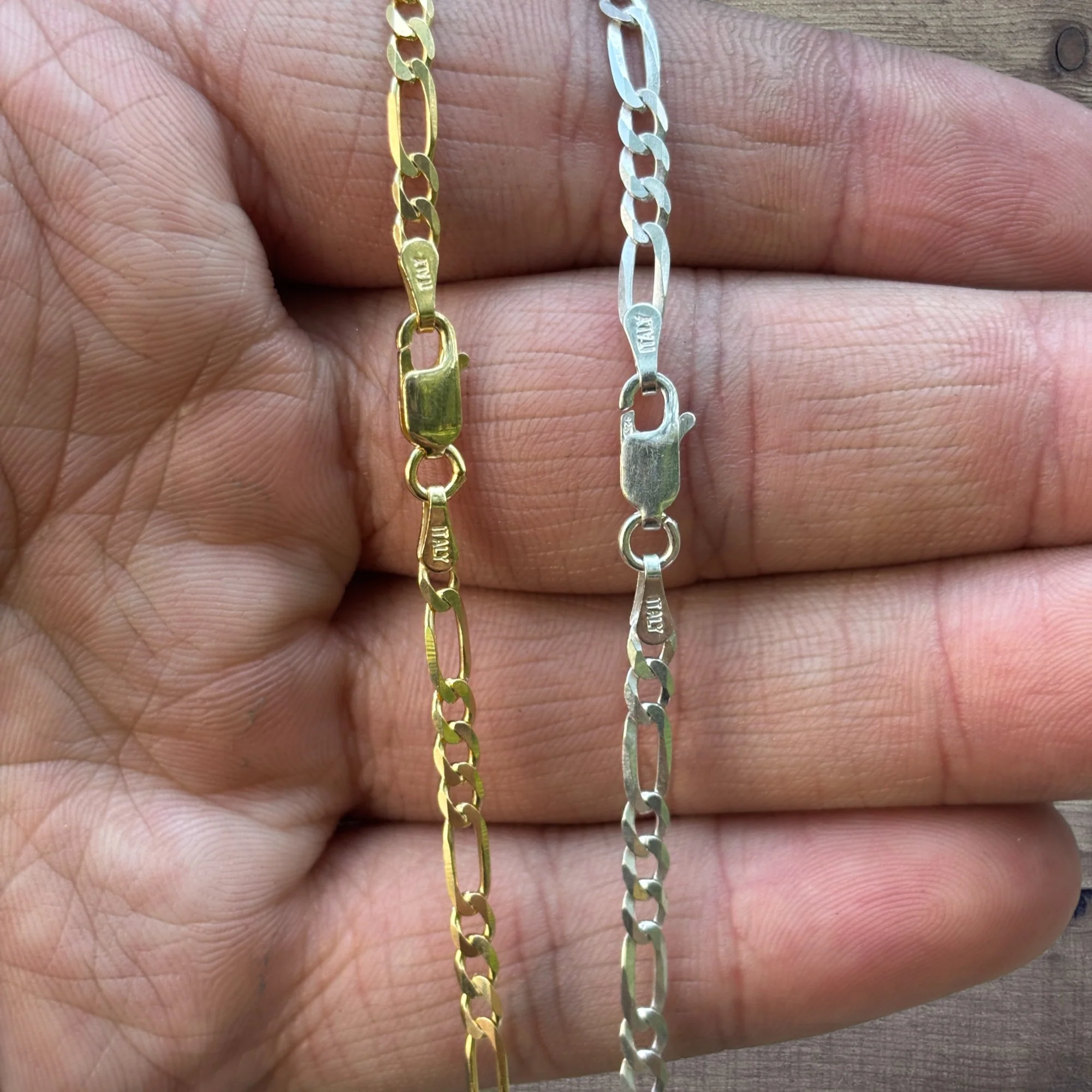925 Sterling Silver 3.5mm Figaro Chain Necklace - Image 7