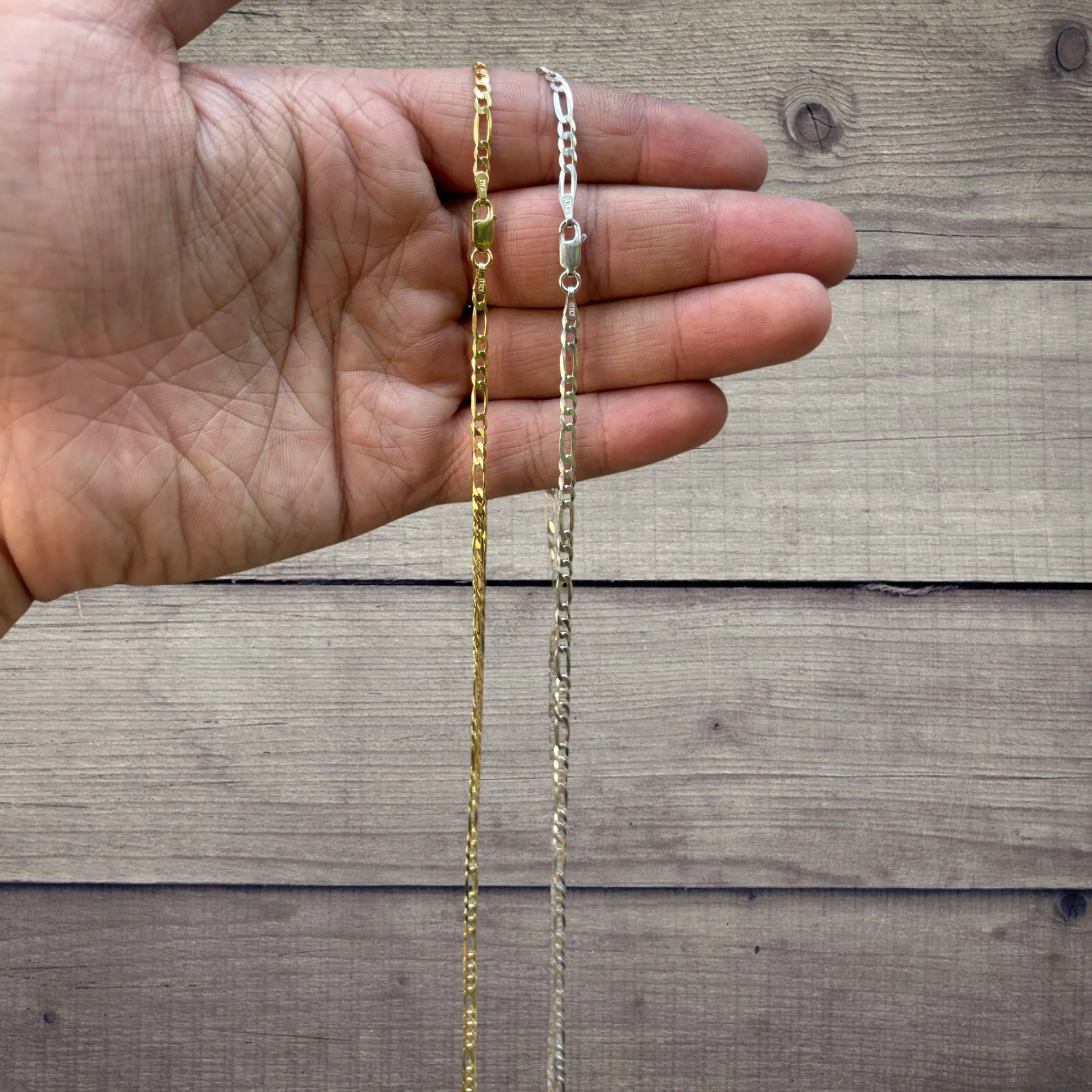 925 Sterling Silver 3.5mm Figaro Chain Necklace - Image 8