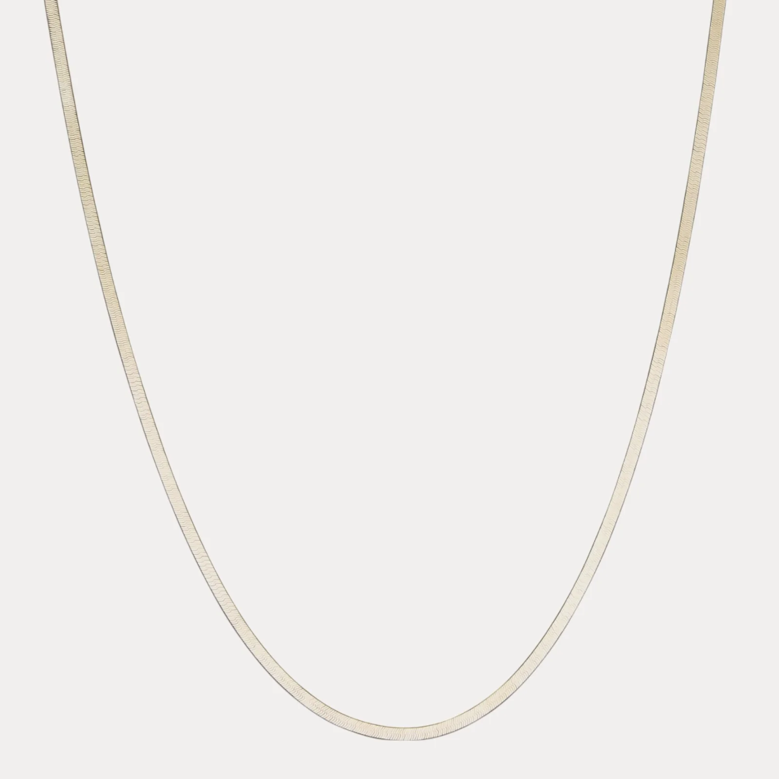 925 Sterling Silver 3.5mm Herringbone Chain Necklace - Image 2