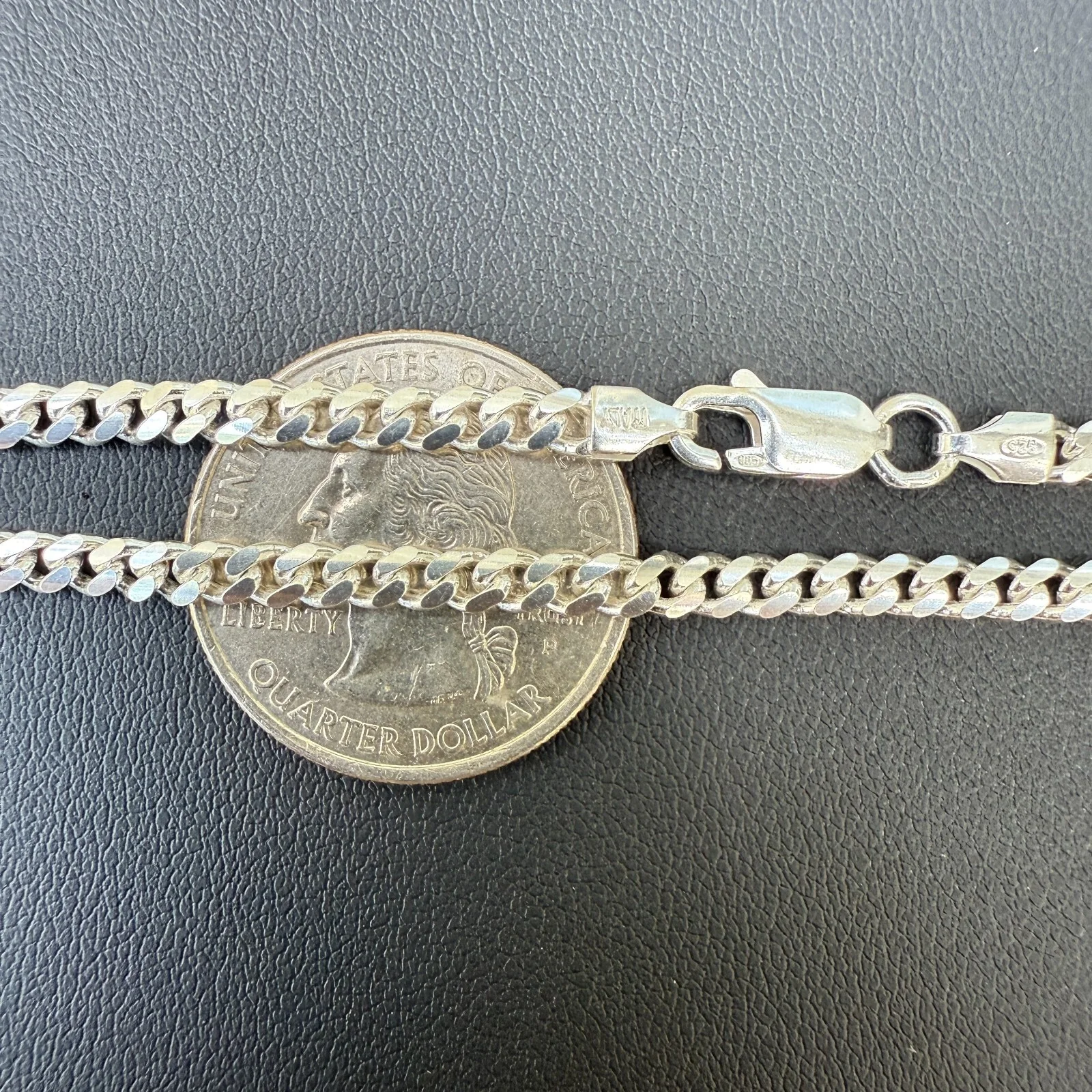 925 Sterling Silver 3.5mm Miami Cuban Chain Necklace - Image 10