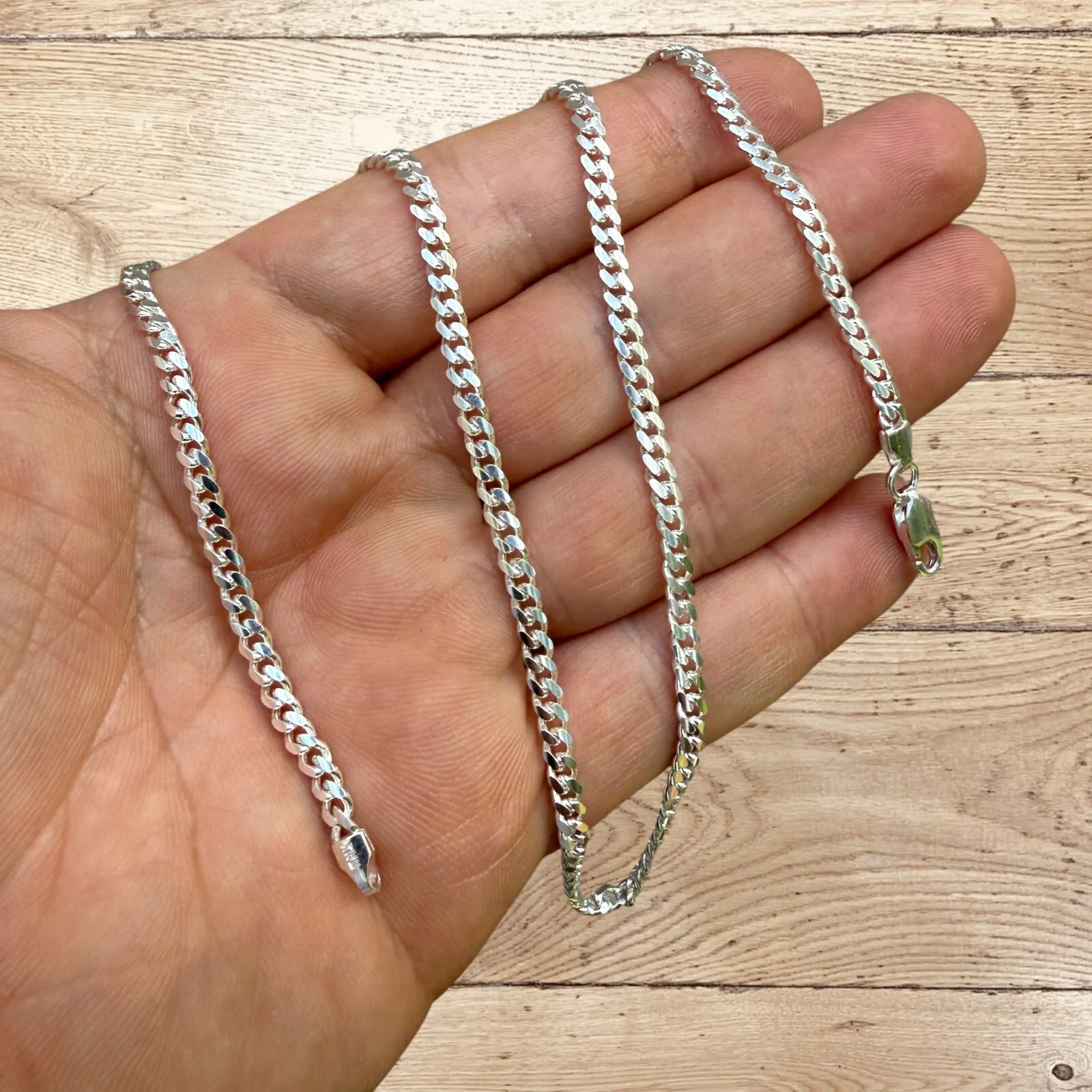 925 Sterling Silver 3.5mm Miami Cuban Chain Necklace - Image 5