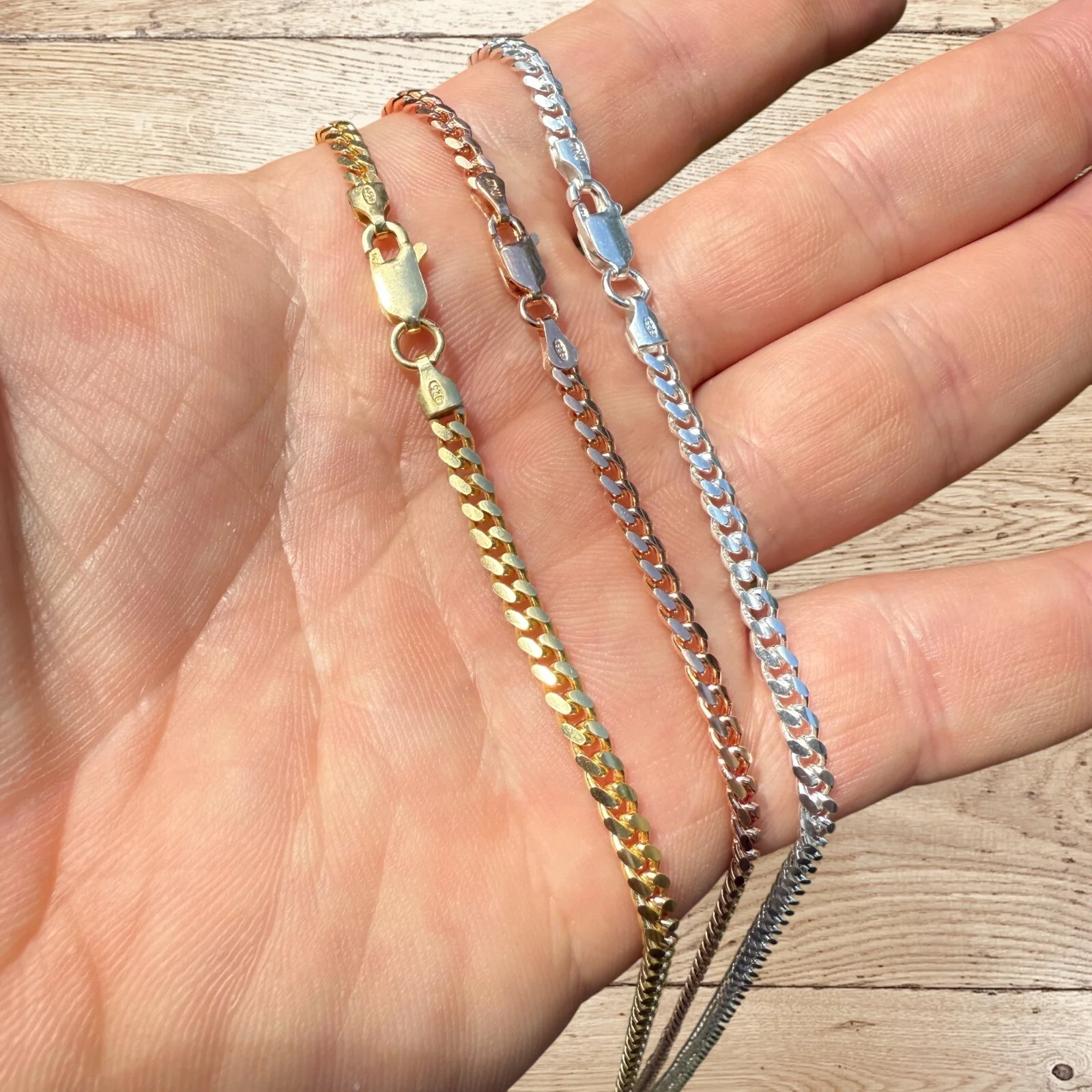 925 Sterling Silver 3.5mm Miami Cuban Chain Necklace - Image 6