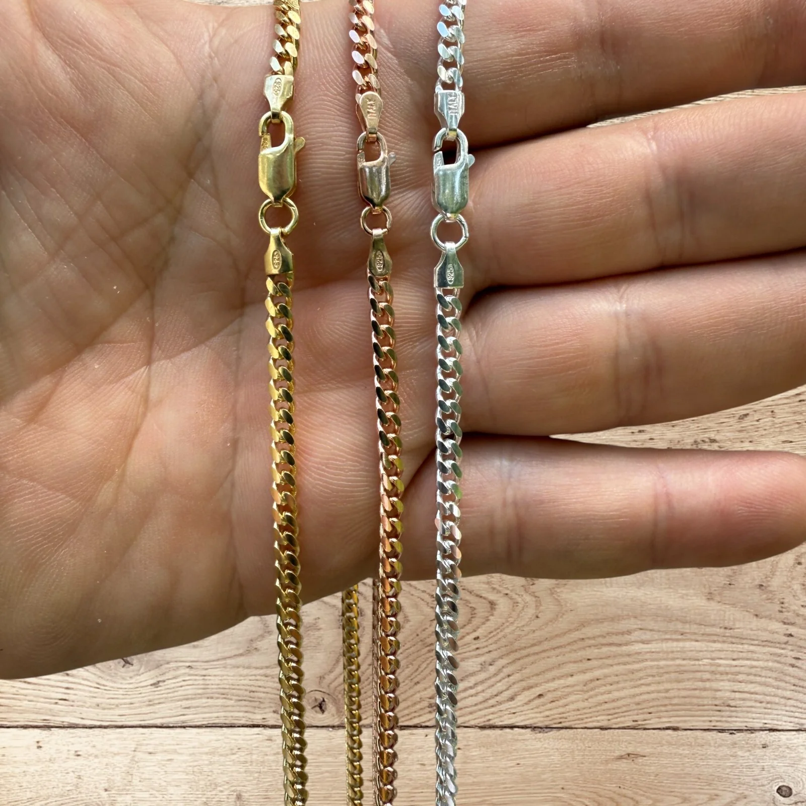 925 Sterling Silver 3.5mm Miami Cuban Chain Necklace - Image 7