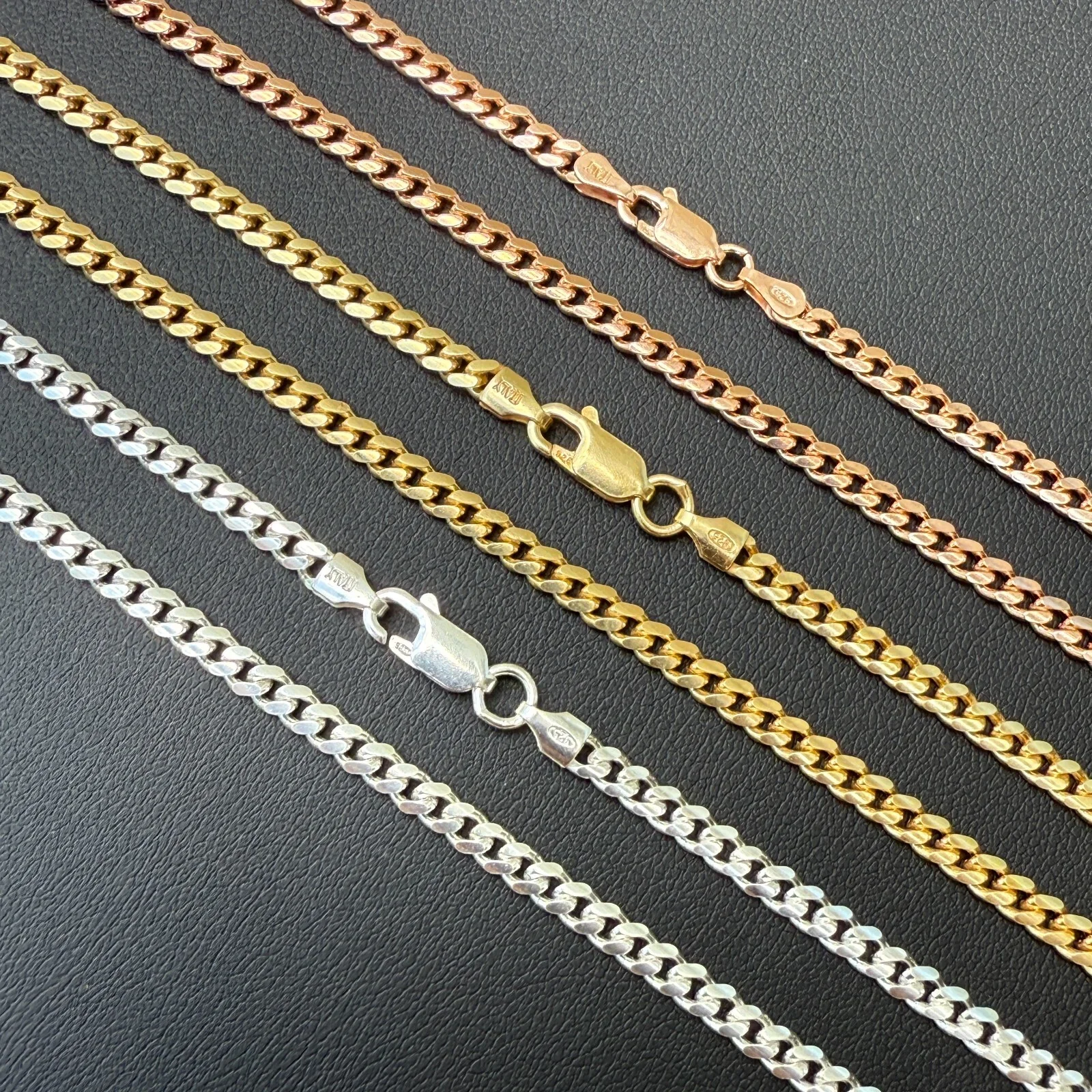 925 Sterling Silver 3.5mm Miami Cuban Chain Necklace - Image 9