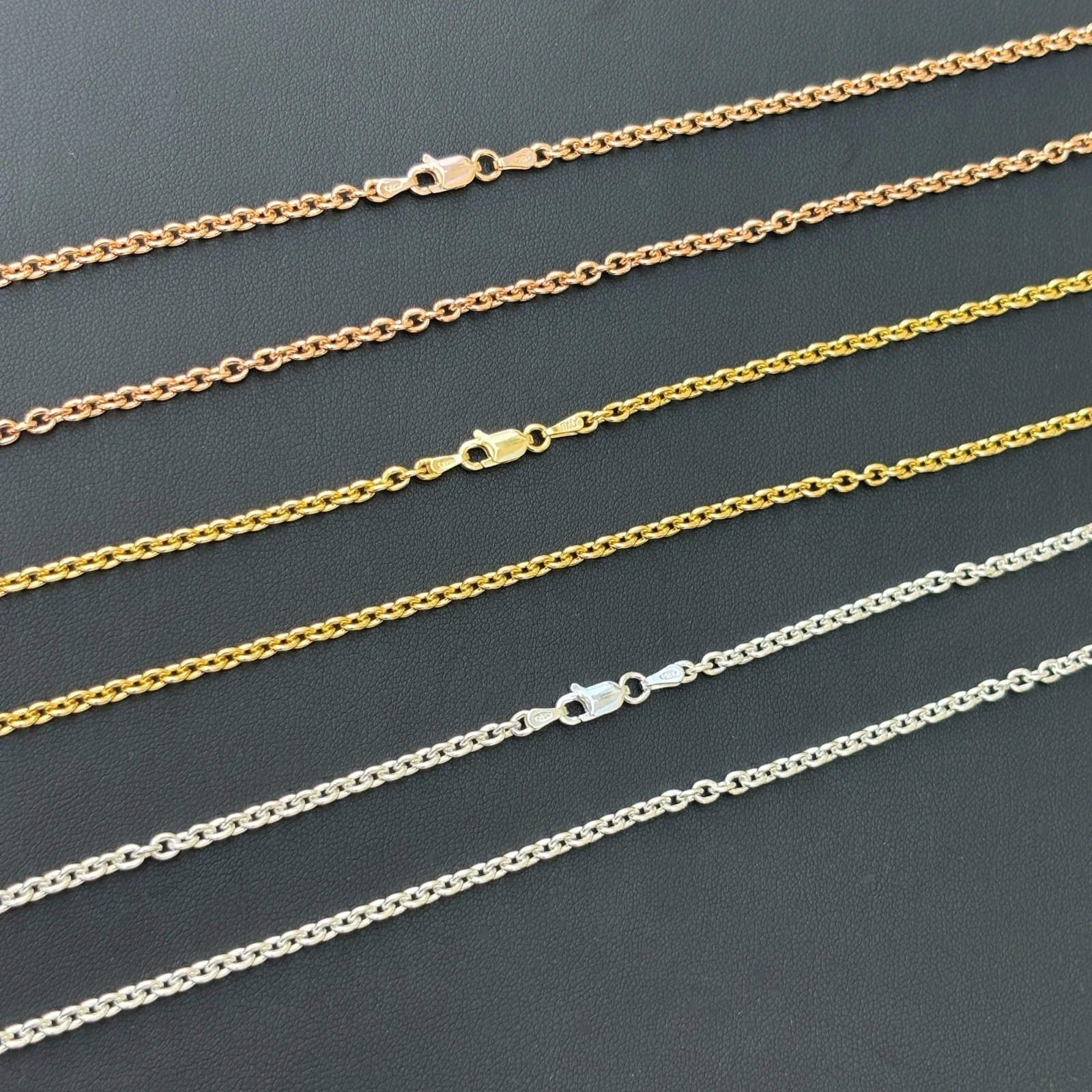 925 Sterling Silver 3mm Cable Chain Necklace - Image 12