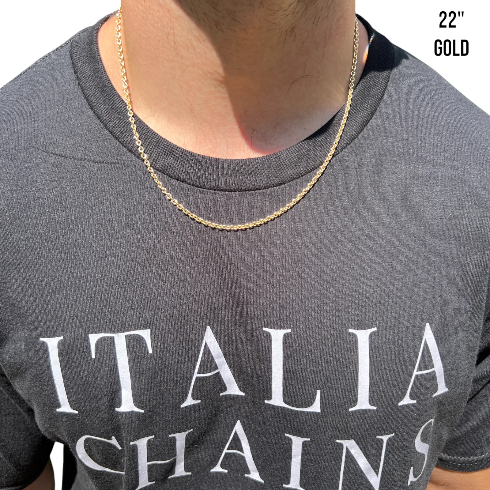 925 Sterling Silver 3mm Cable Chain Necklace - Image 16