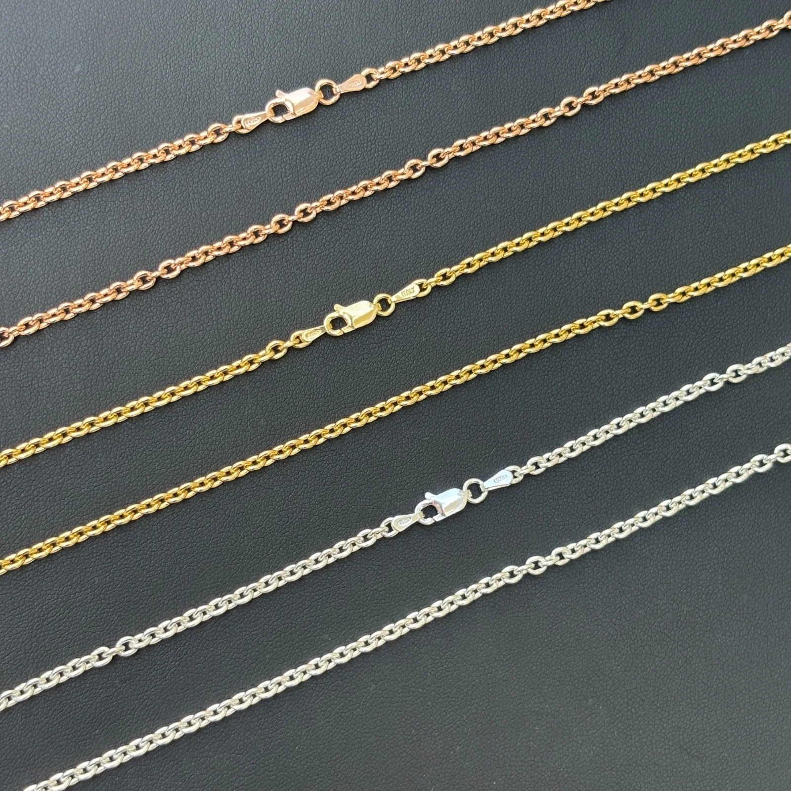 925 Sterling Silver 3mm Cable Chain Necklace - Image 5