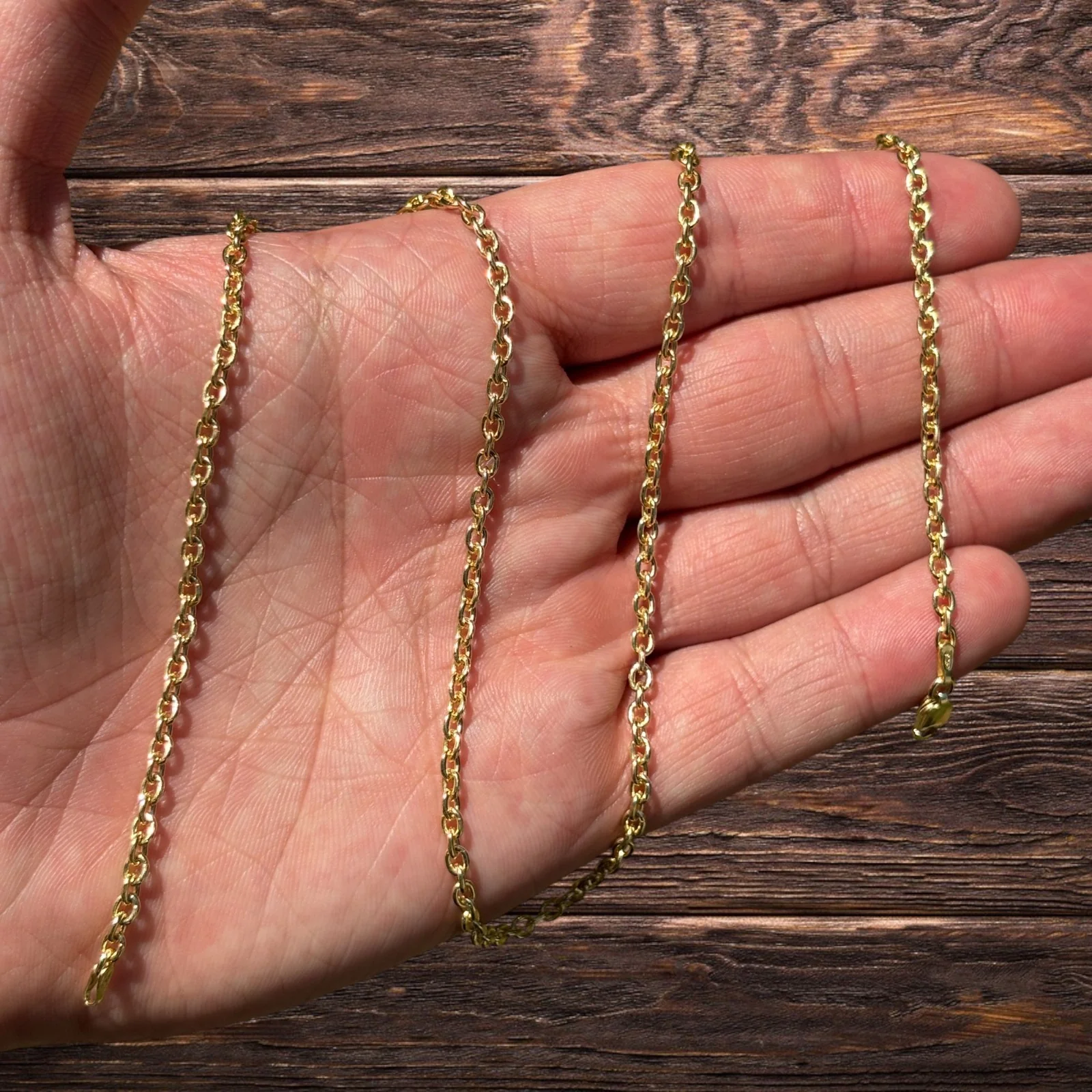 925 Sterling Silver 3mm Cable Chain Necklace - Image 8