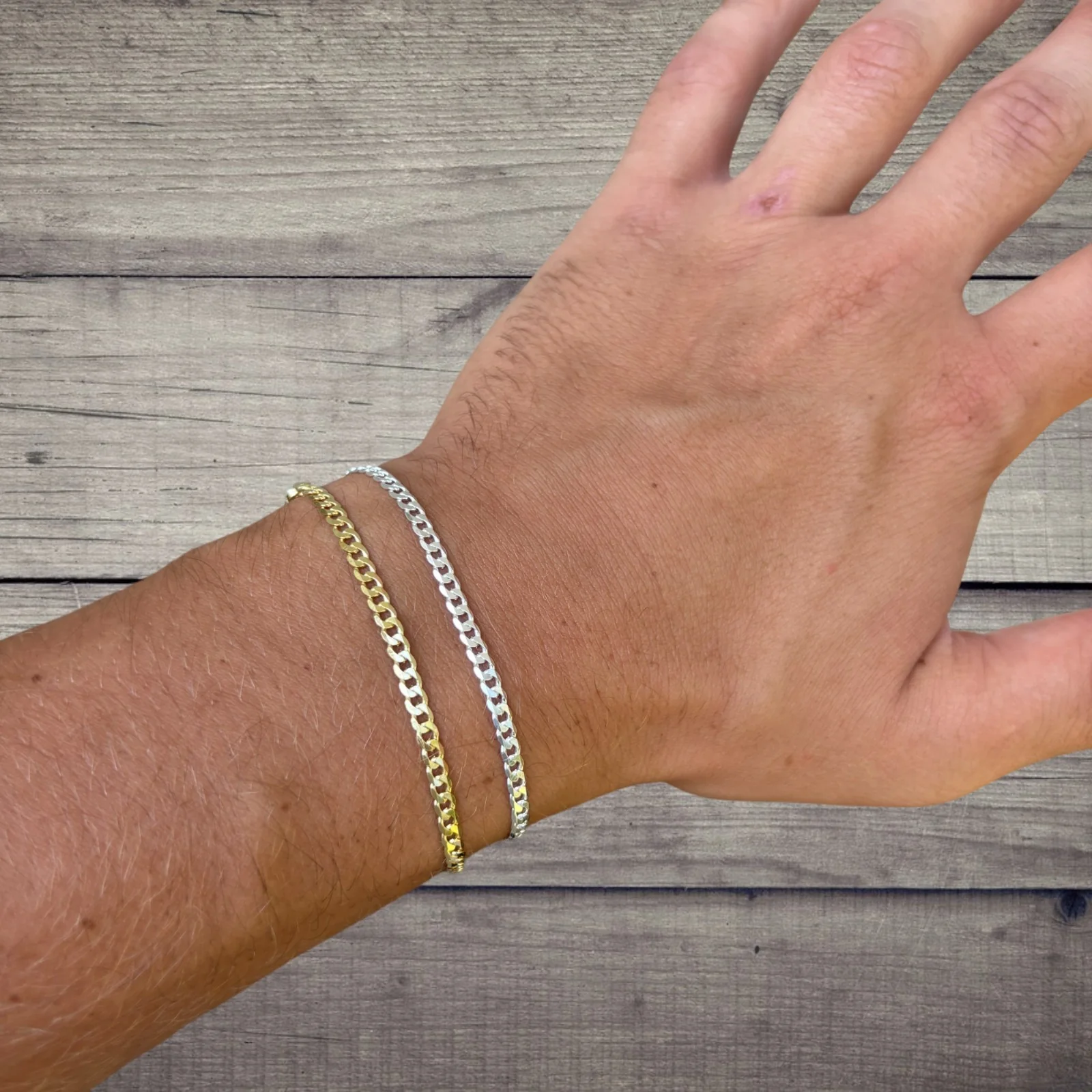 925 Sterling Silver 3mm Curb Bracelet - Image 17