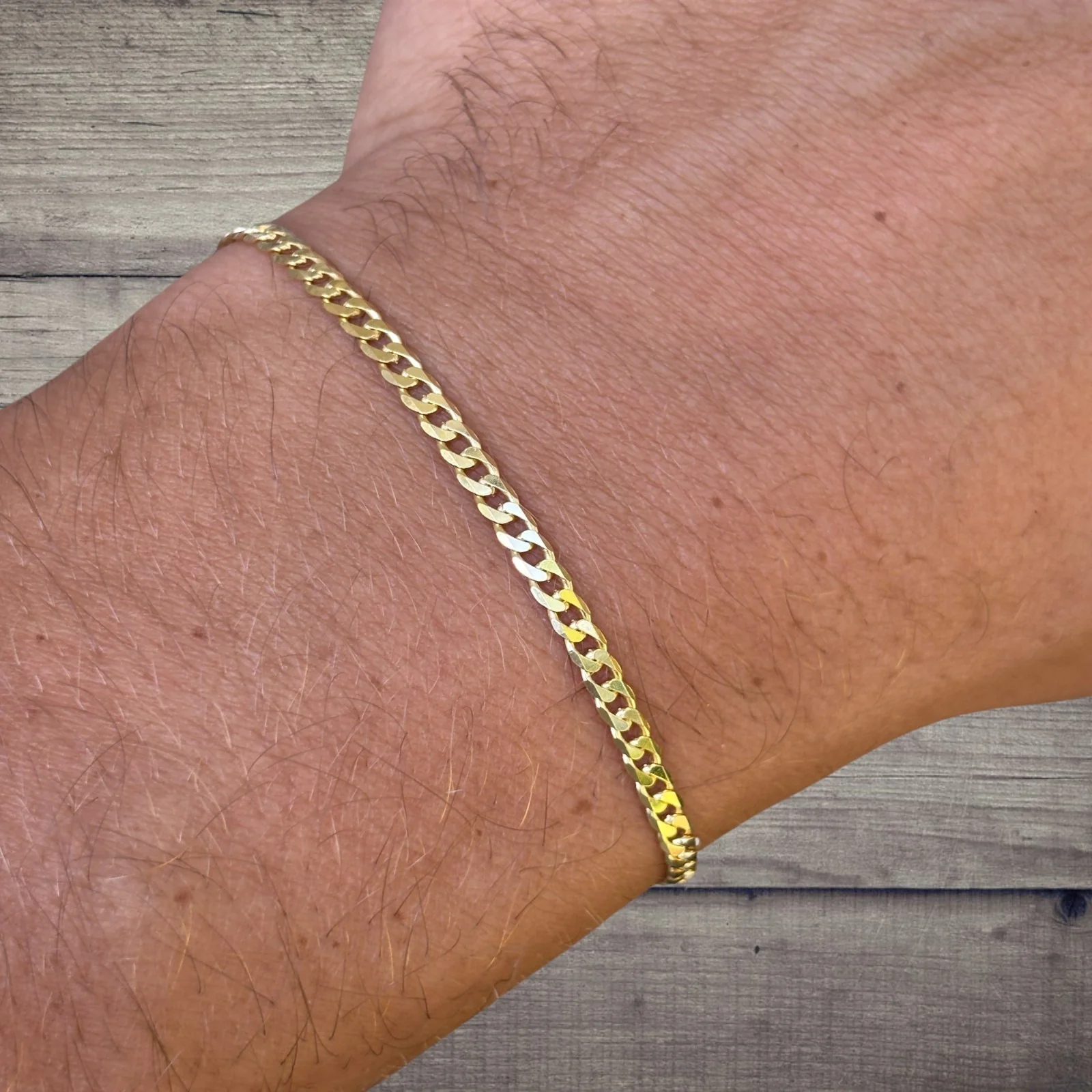 925 Sterling Silver 3mm Curb Bracelet - Image 18