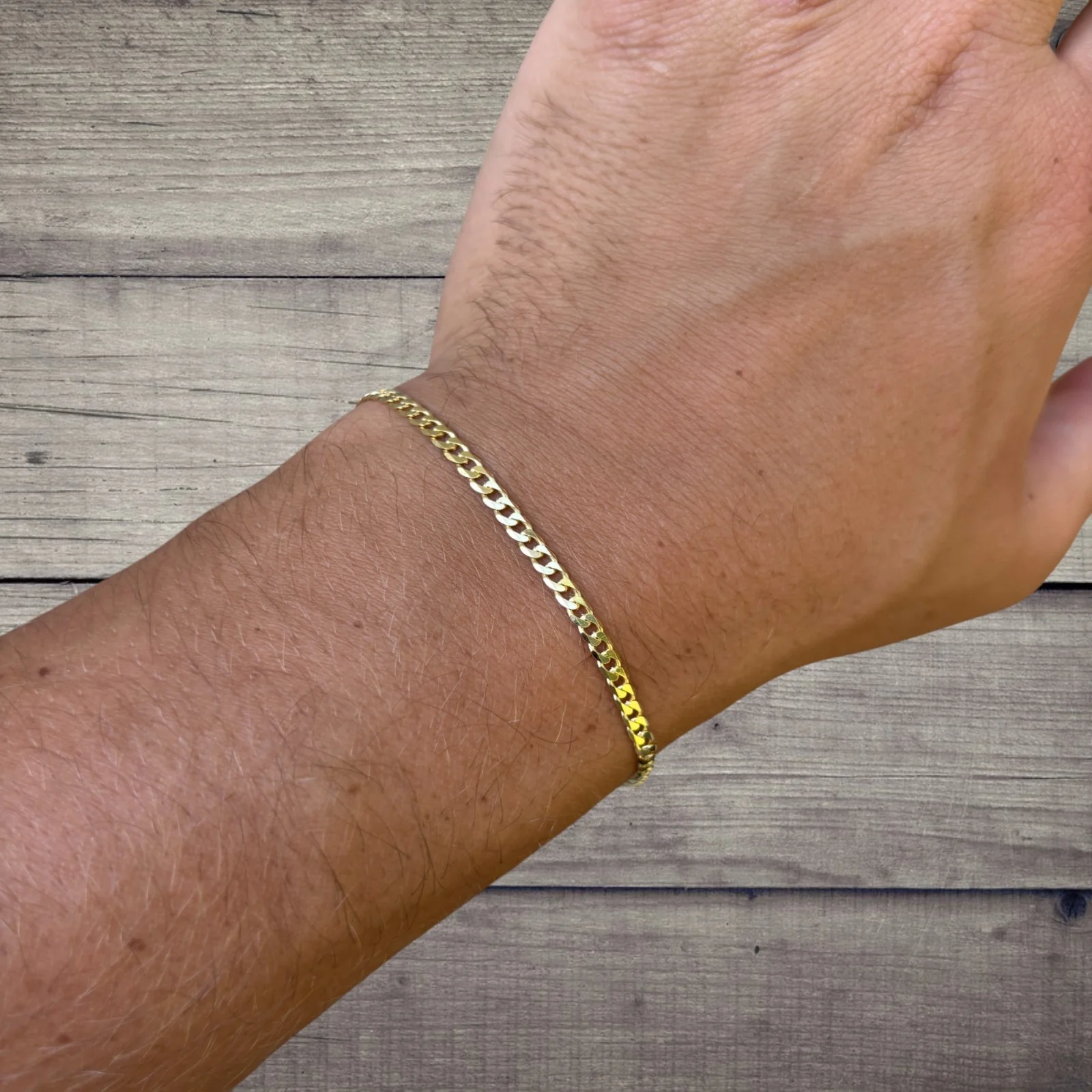925 Sterling Silver 3mm Curb Bracelet - Image 19