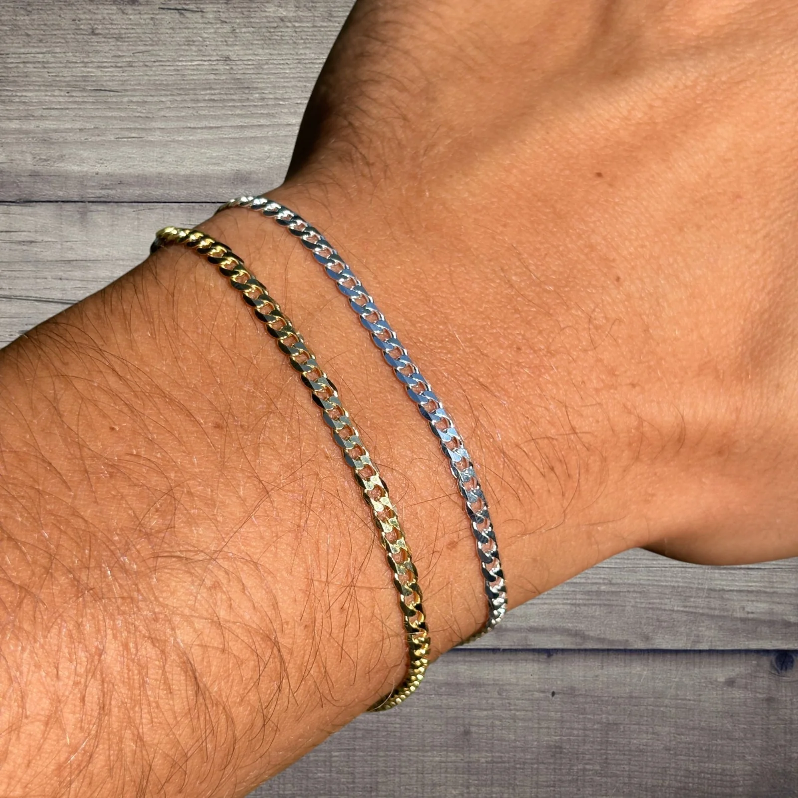 925 Sterling Silver 3mm Curb Bracelet - Image 3