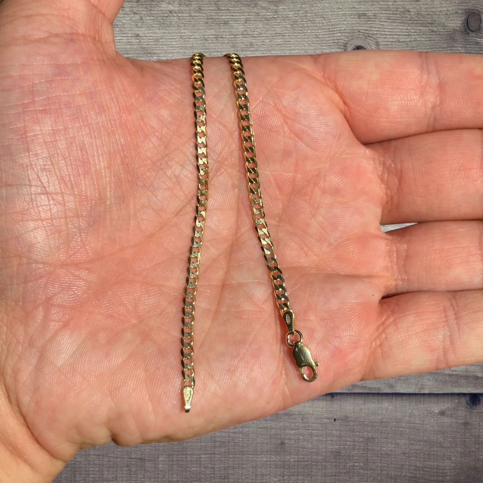 925 Sterling Silver 3mm Curb Bracelet - Image 5
