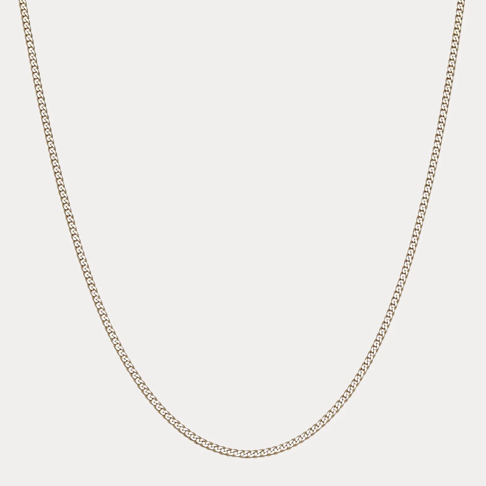 925 Sterling Silver 3mm Curb Chain Necklace - Image 2
