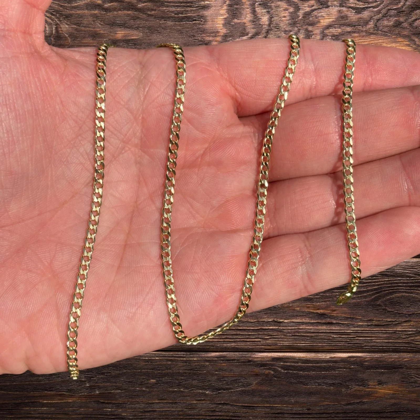 925 Sterling Silver 3mm Curb Chain Necklace - Image 6