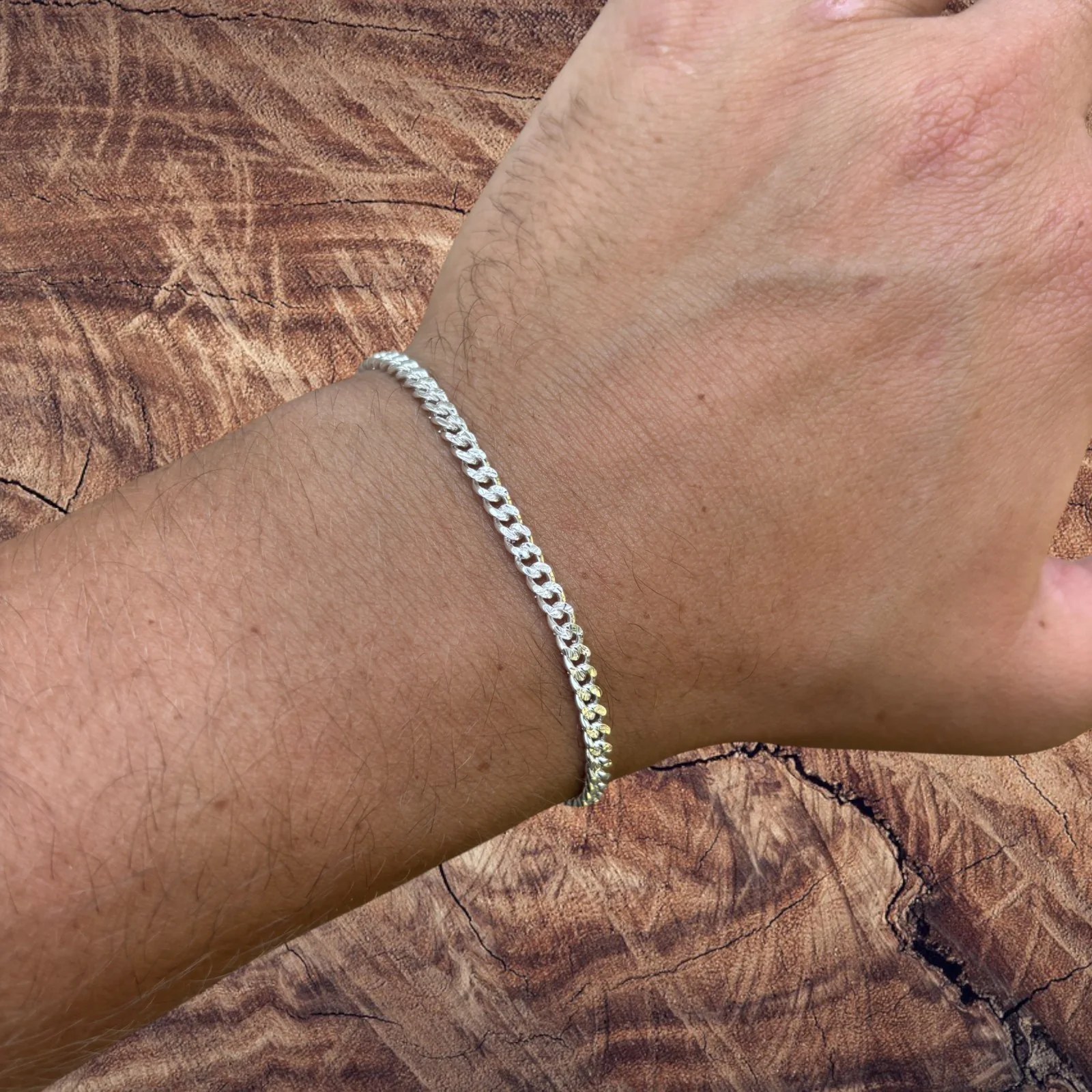 925 Sterling Silver 3mm Diamond Cut Miami Cuban Bracelet - Image 13