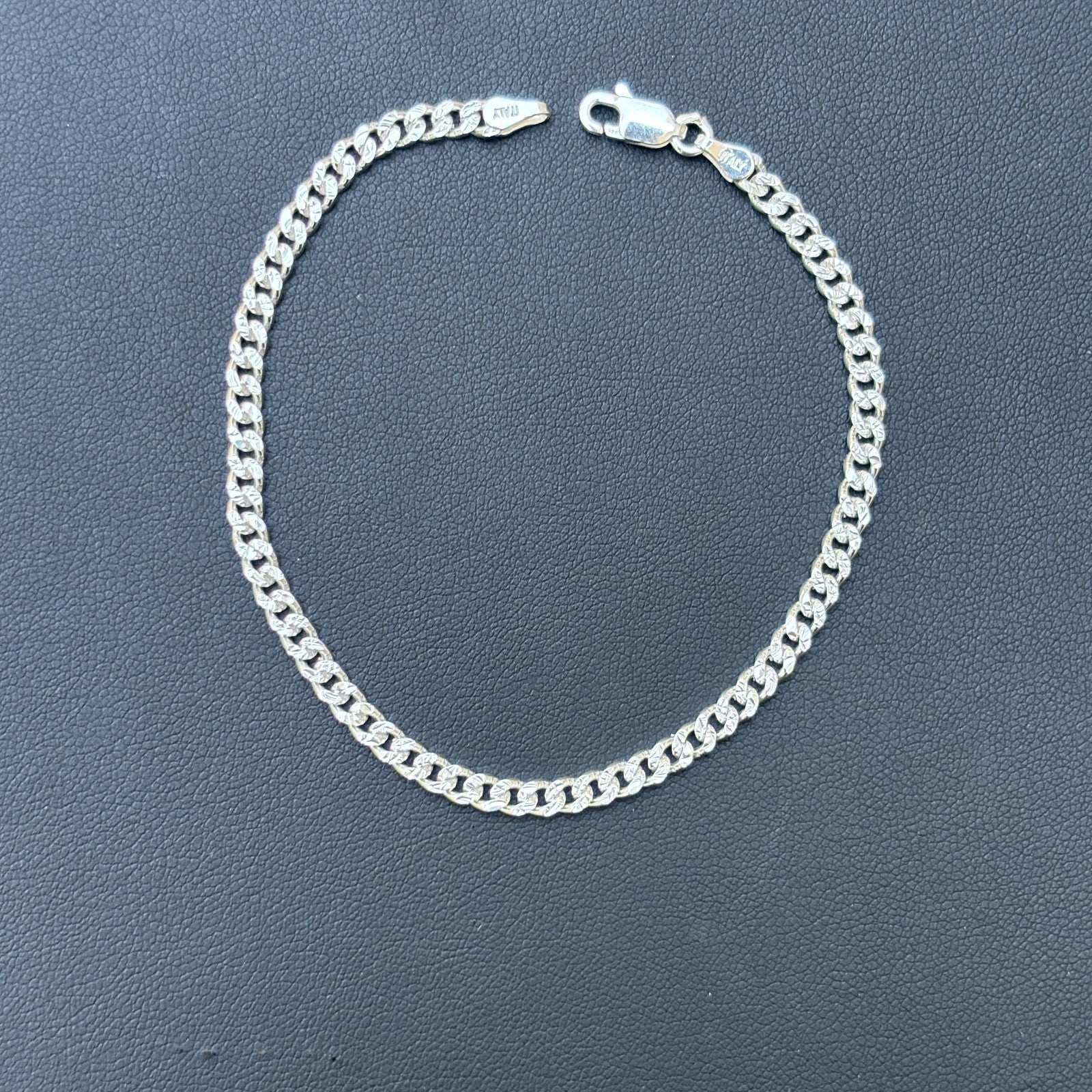 925 Sterling Silver 3mm Diamond Cut Miami Cuban Bracelet - Image 15