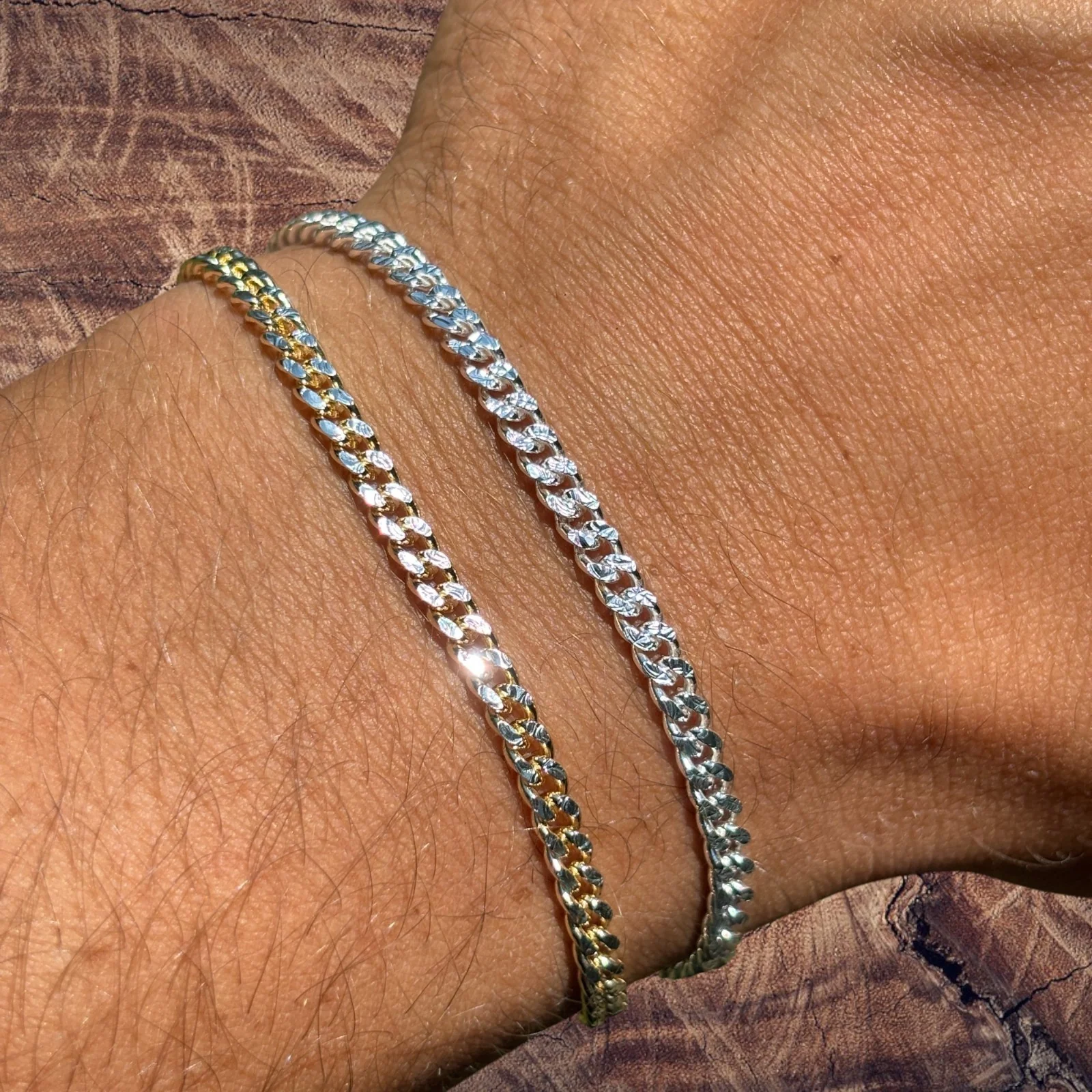 925 Sterling Silver 3mm Diamond Cut Miami Cuban Bracelet - Image 3