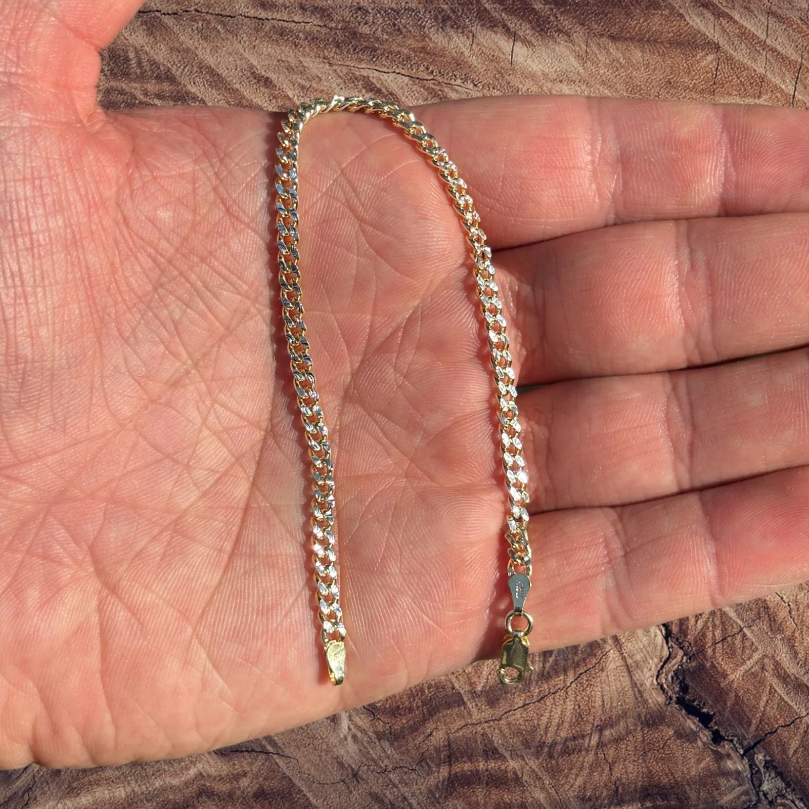925 Sterling Silver 3mm Diamond Cut Miami Cuban Bracelet - Image 5