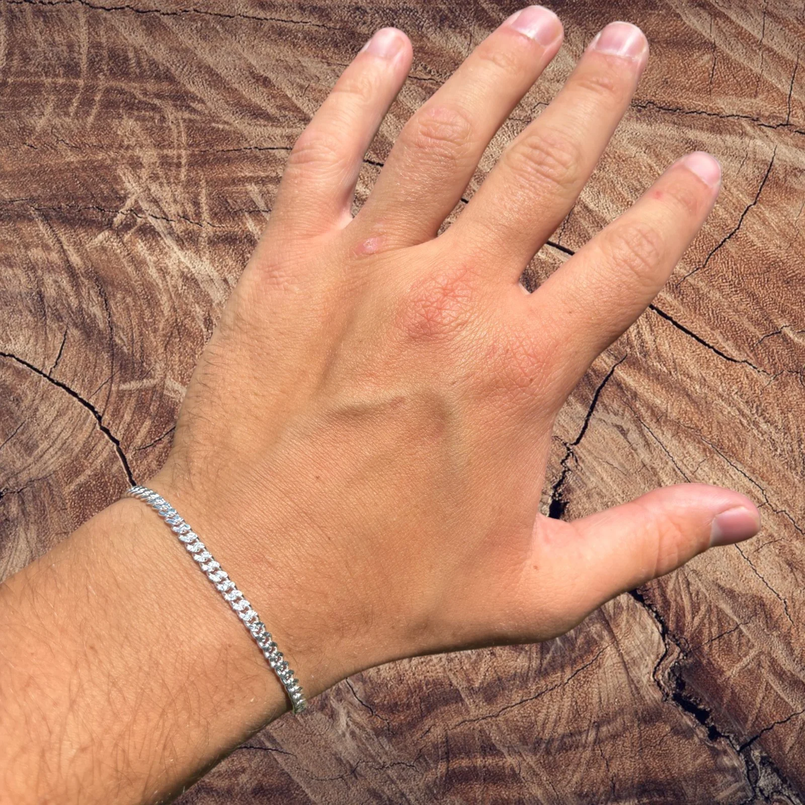 925 Sterling Silver 3mm Diamond Cut Miami Cuban Bracelet - Image 8