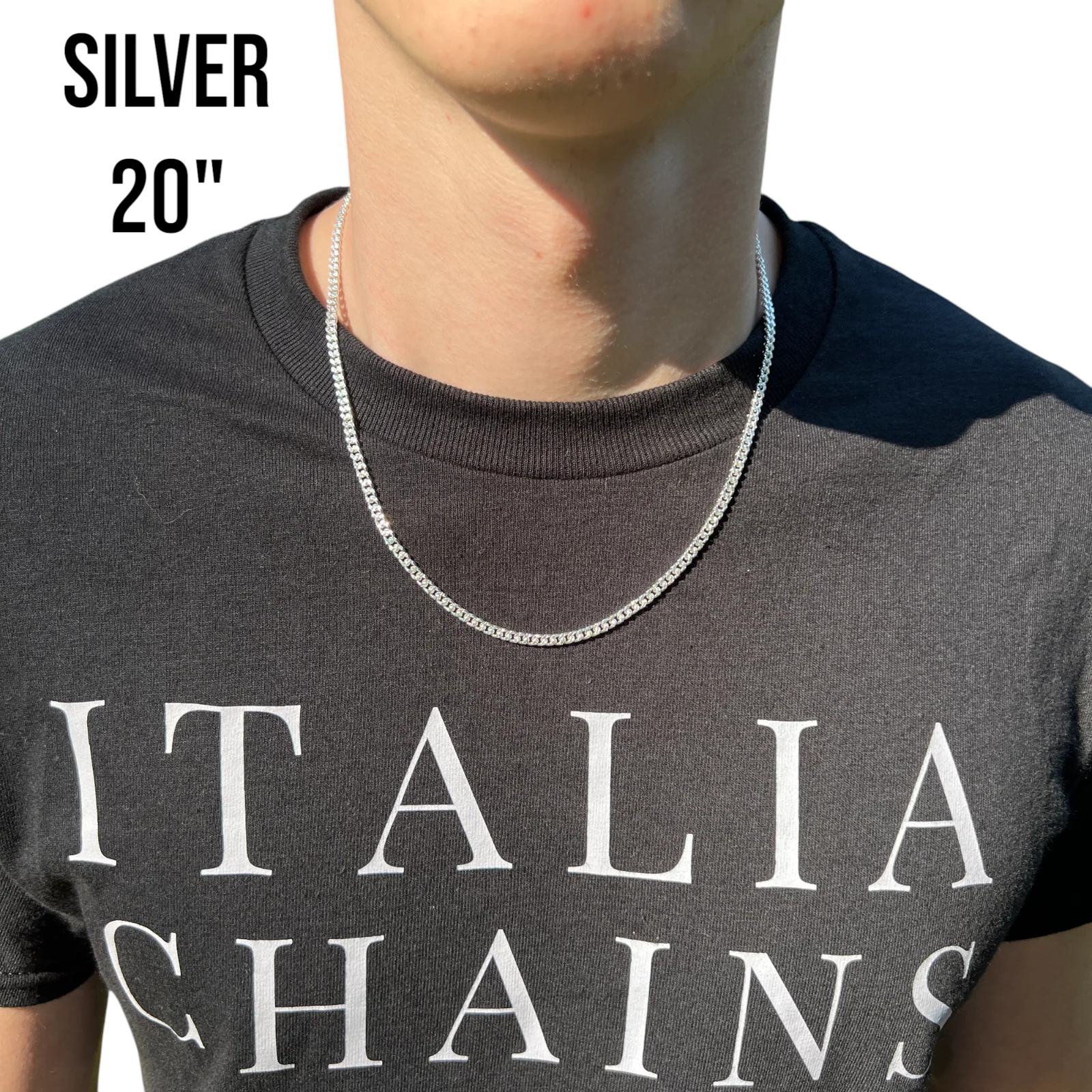 925 Sterling Silver 3mm Diamond Cut Miami Cuban Chain Necklace - Image 10