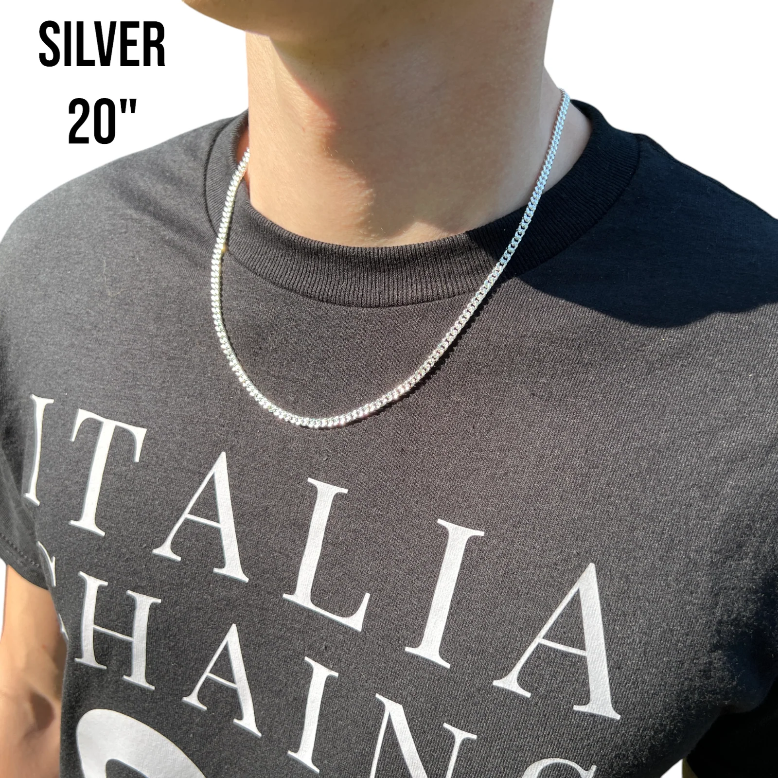 925 Sterling Silver 3mm Diamond Cut Miami Cuban Chain Necklace - Image 11