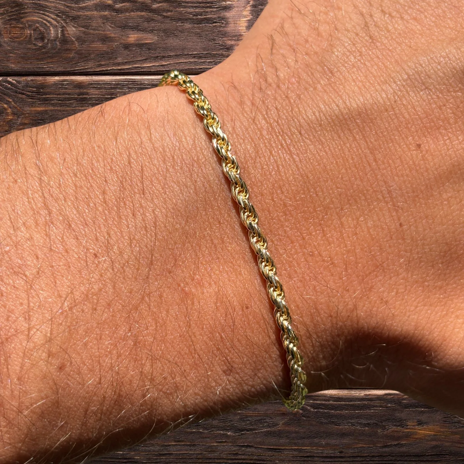 925 Sterling Silver 3mm Diamond Cut Rope Bracelet - Image 17
