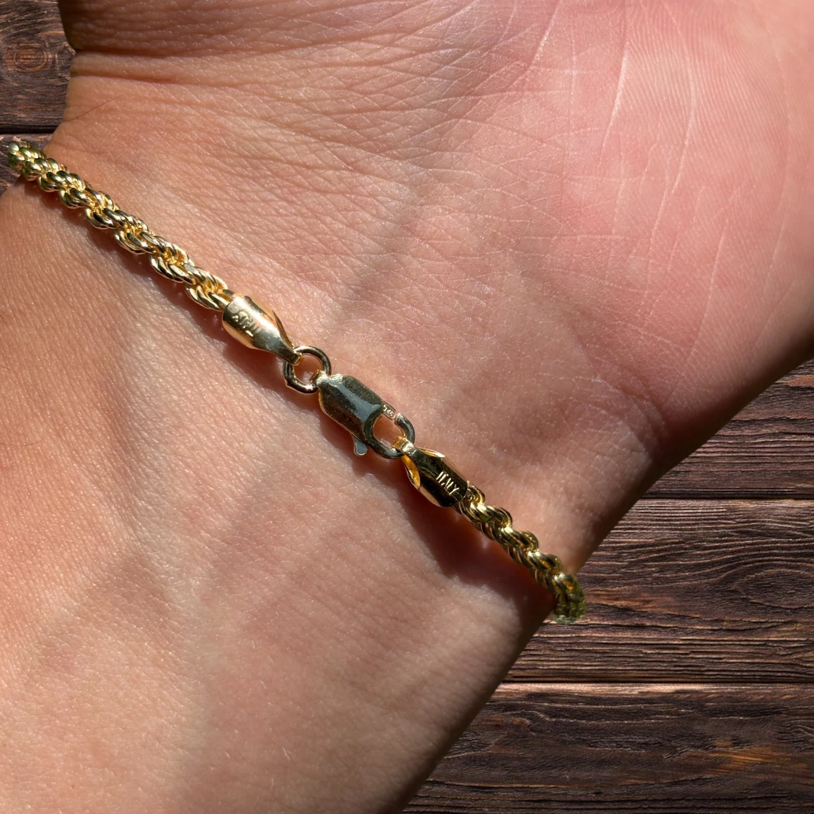 925 Sterling Silver 3mm Diamond Cut Rope Bracelet - Image 20