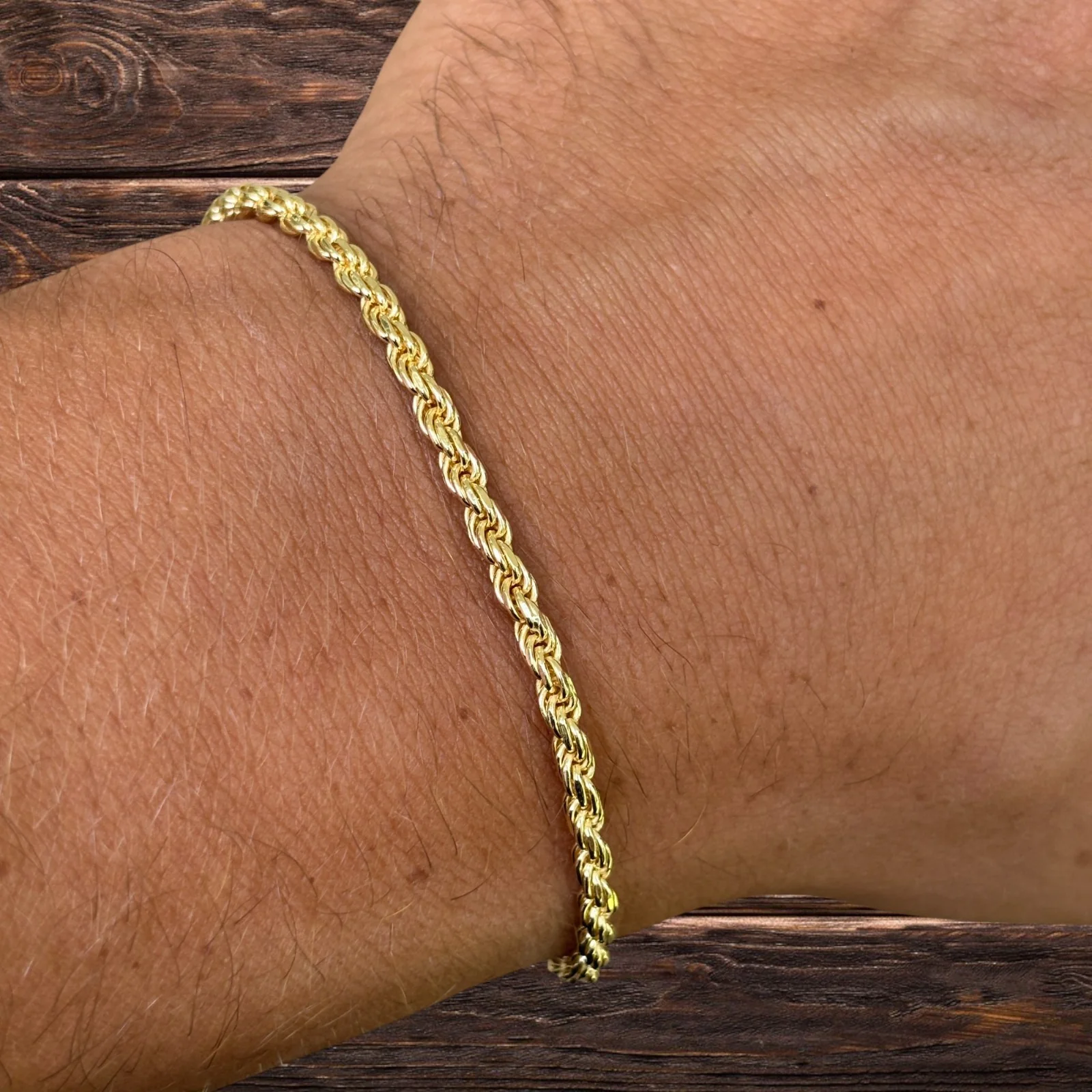 925 Sterling Silver 3mm Diamond Cut Rope Bracelet - Image 21