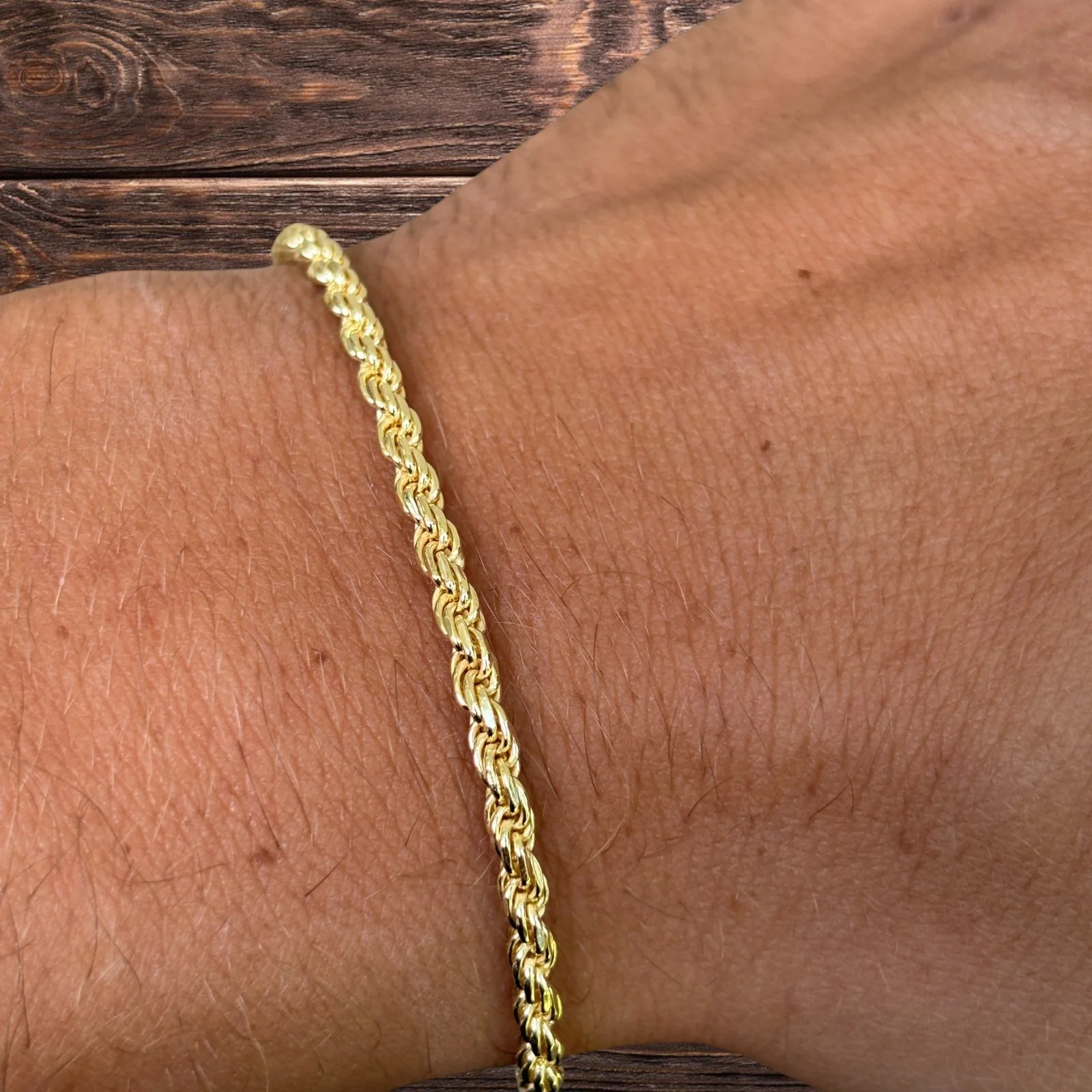 925 Sterling Silver 3mm Diamond Cut Rope Bracelet - Image 22