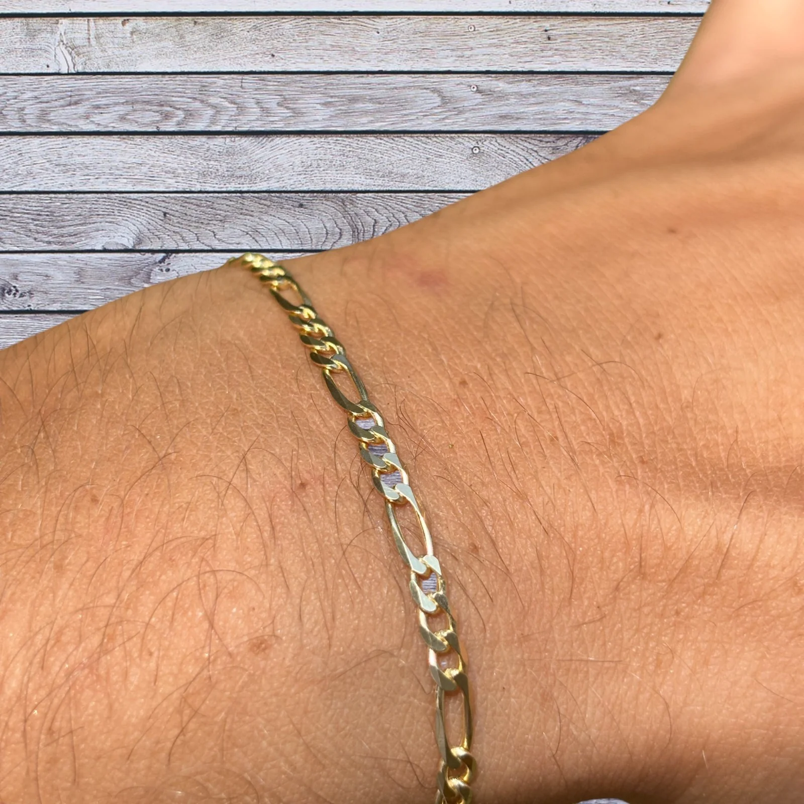 925 Sterling Silver 3mm Figaro Bracelet - Image 20