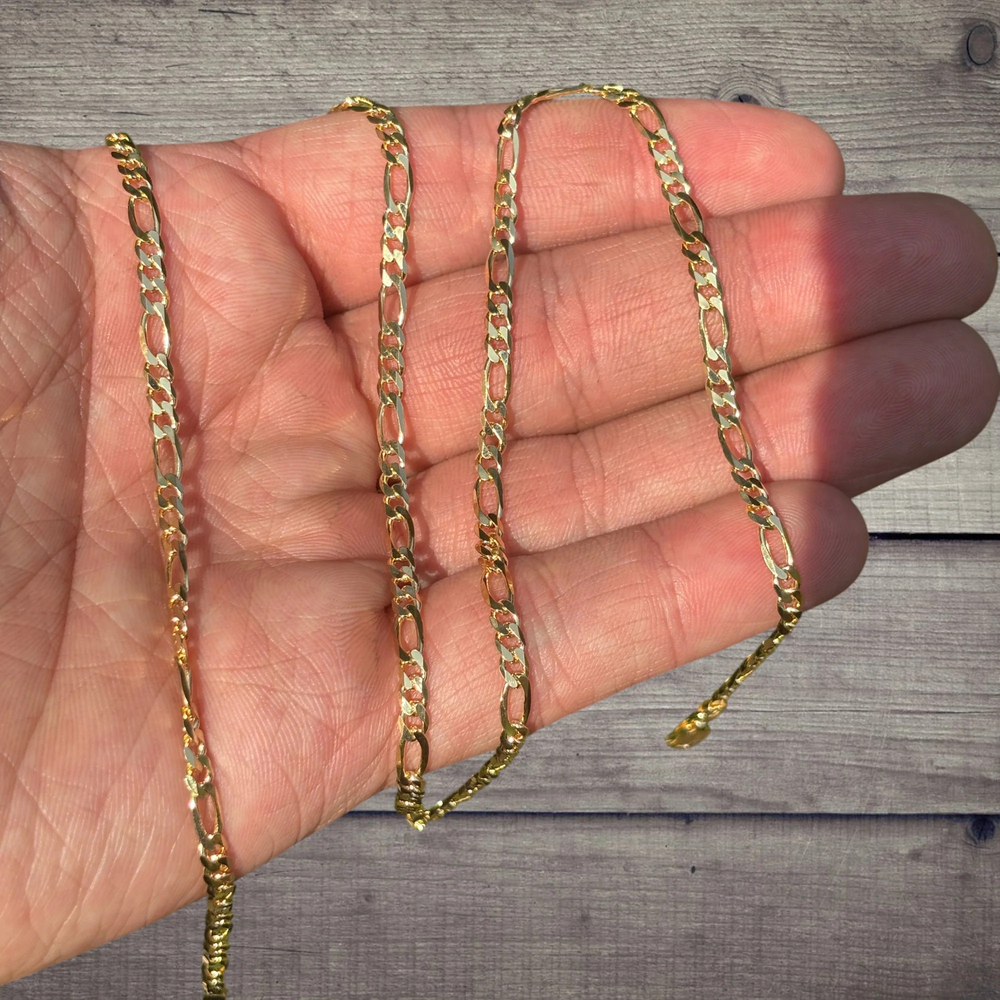 925 Sterling Silver 3mm Figaro Chain Necklace - Image 5