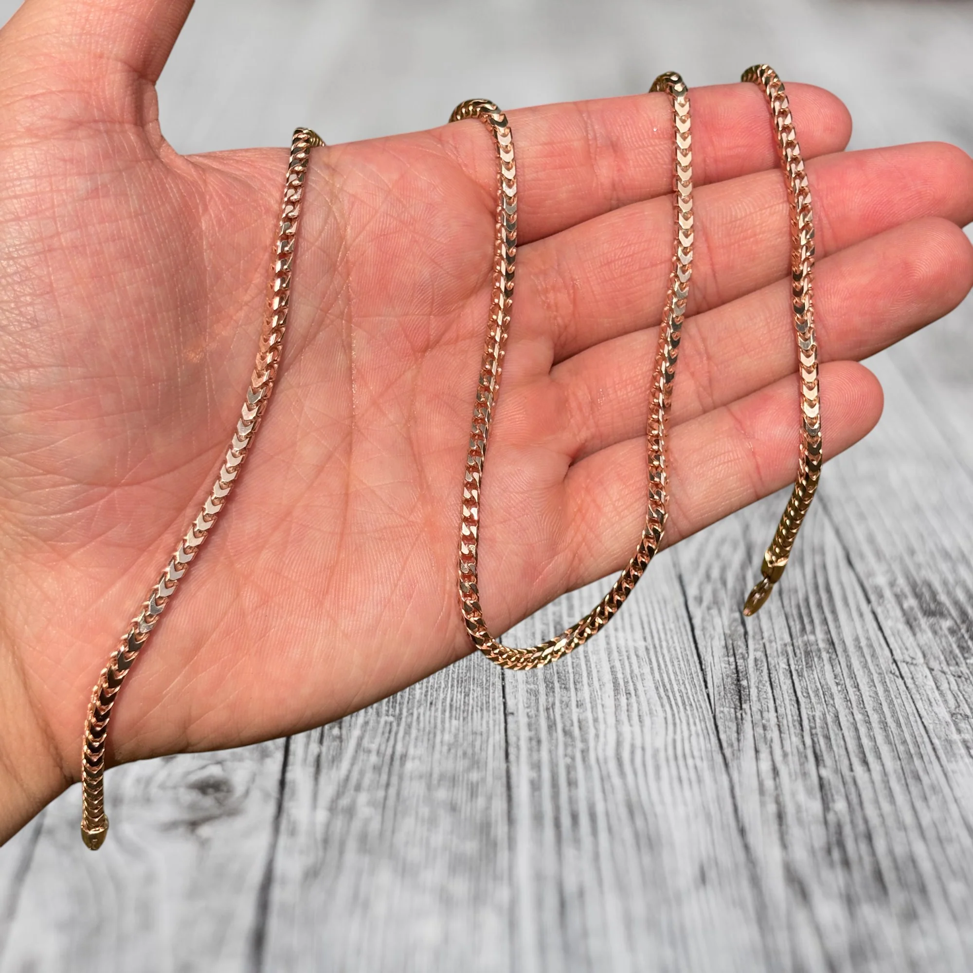925 Sterling Silver 3mm Franco Chain Necklace - Image 8