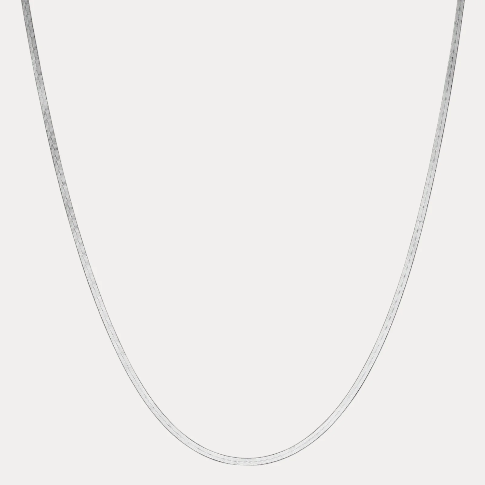 925 Sterling Silver 3mm Herringbone Chain Necklace