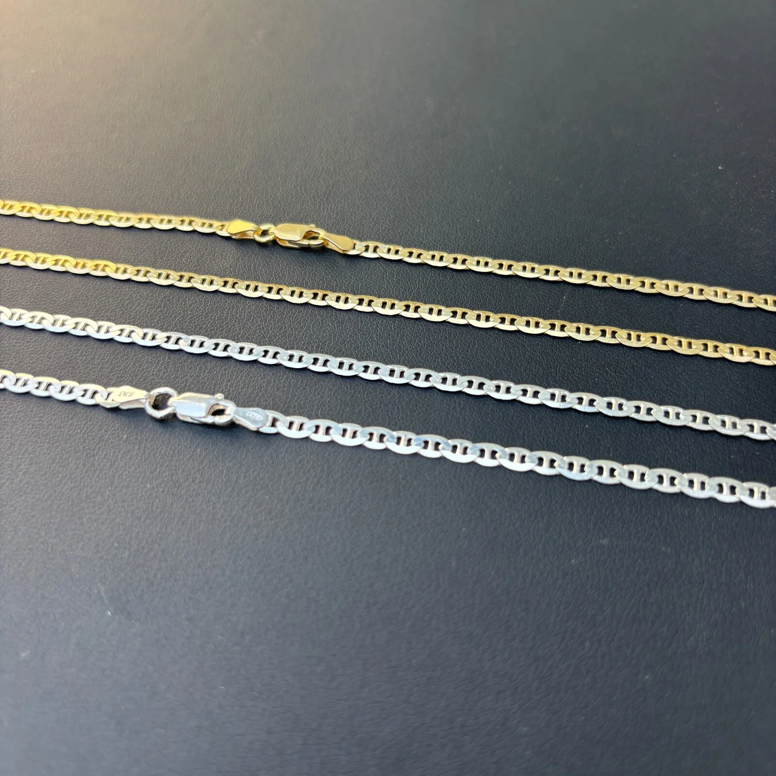 925 Sterling Silver 3mm Mariner Chain Necklace - Image 3