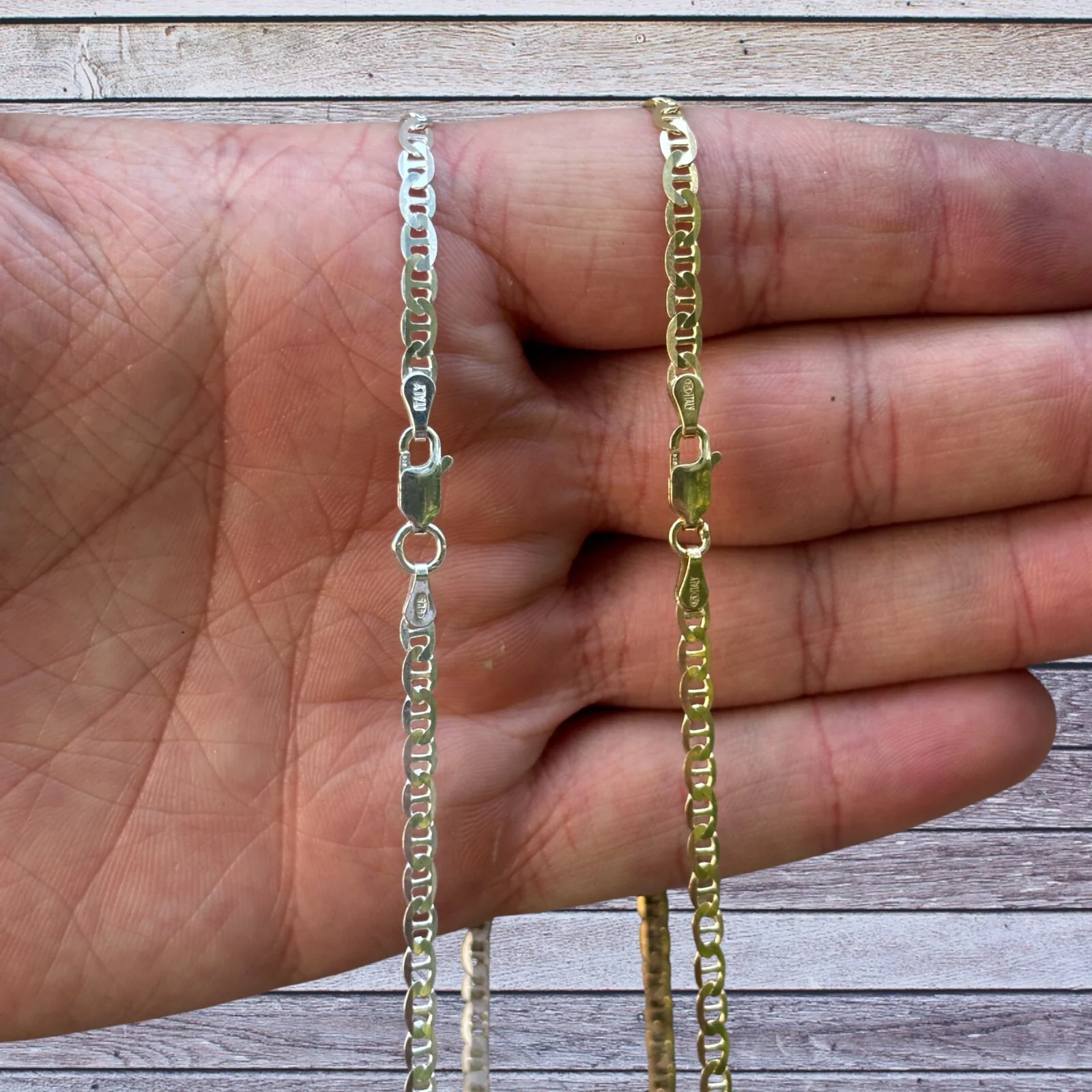 925 Sterling Silver 3mm Mariner Chain Necklace - Image 4