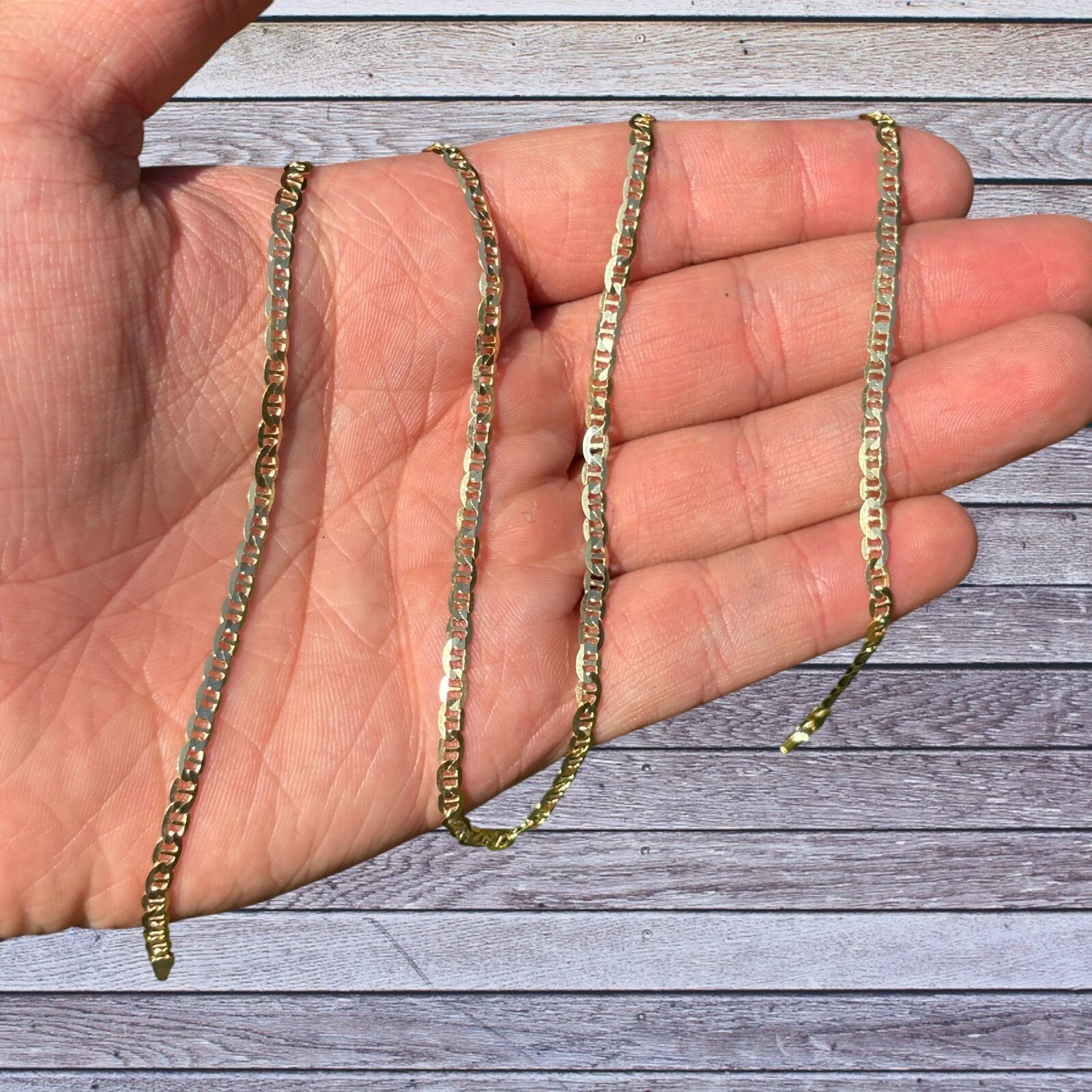925 Sterling Silver 3mm Mariner Chain Necklace - Image 6
